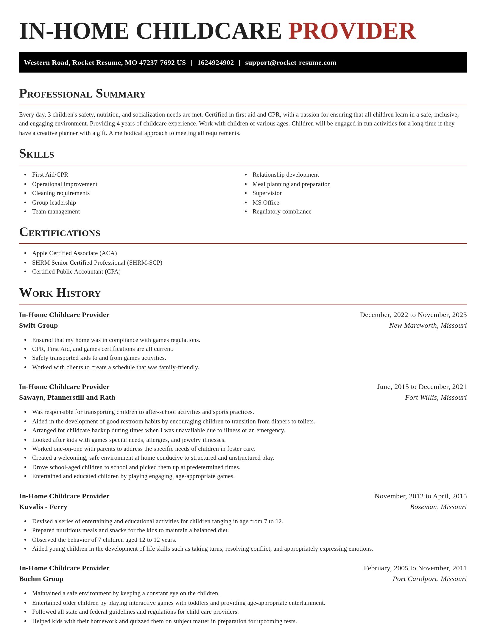 Exquisite resume template
