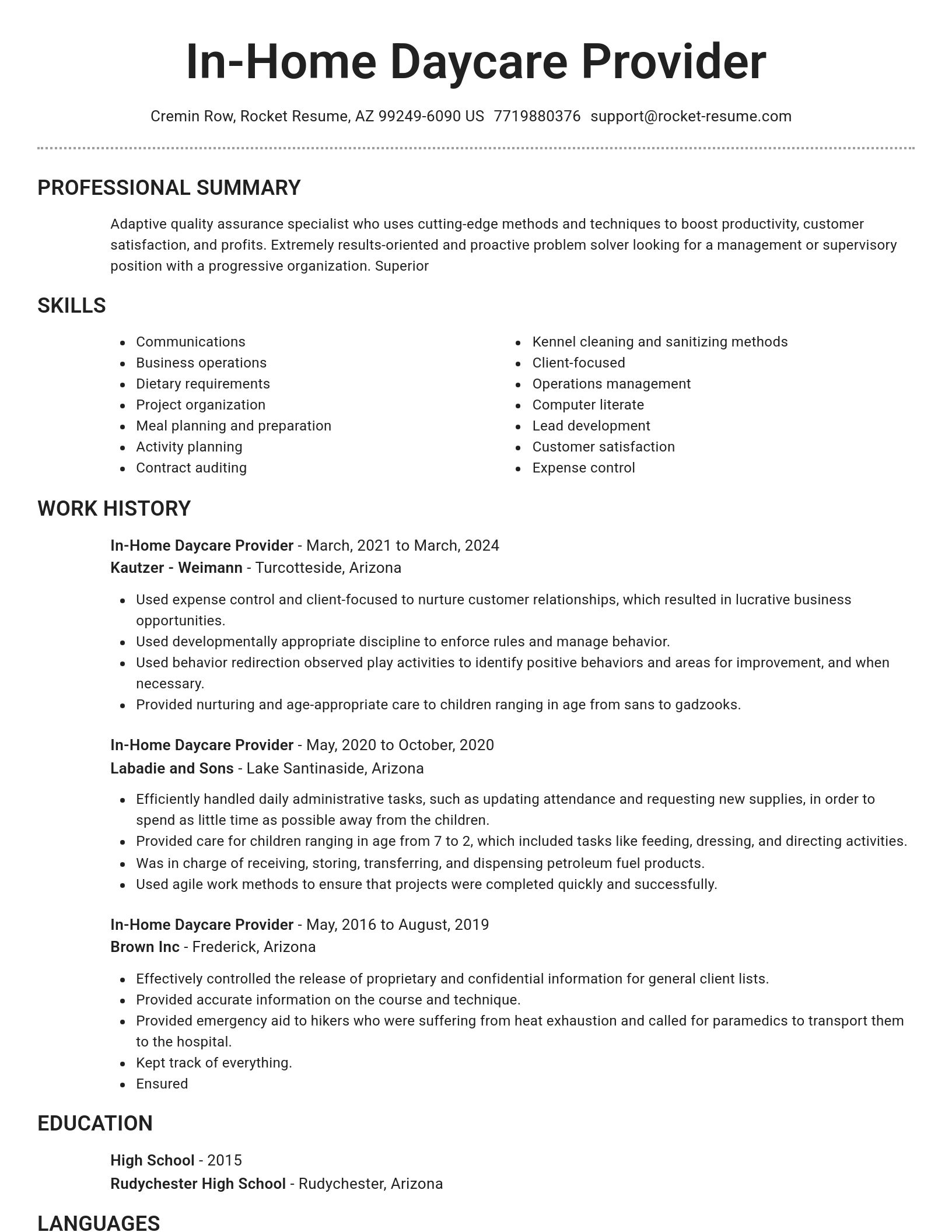 Brilliant resume template