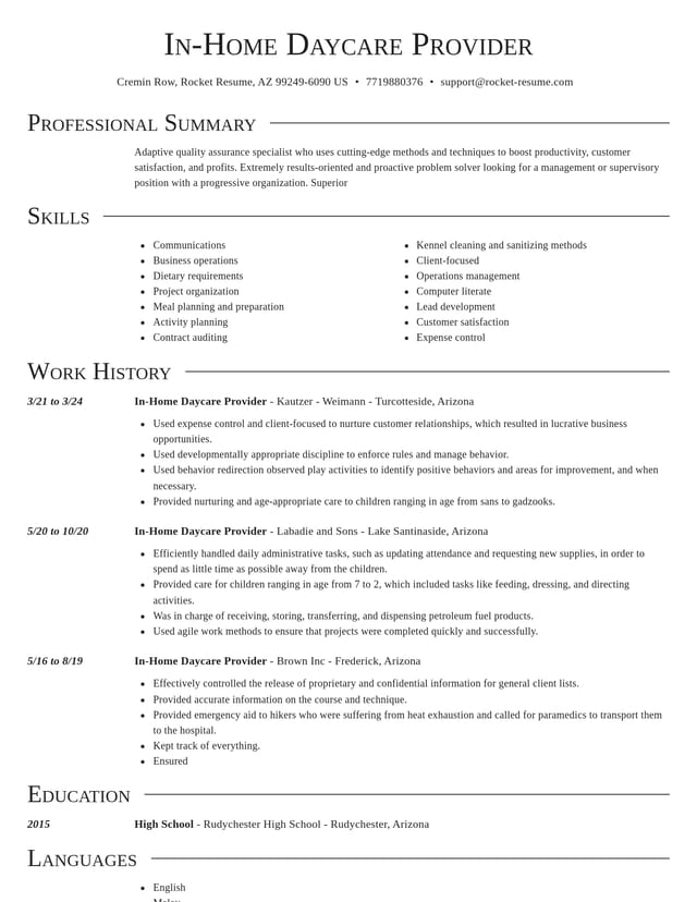 Director resume template