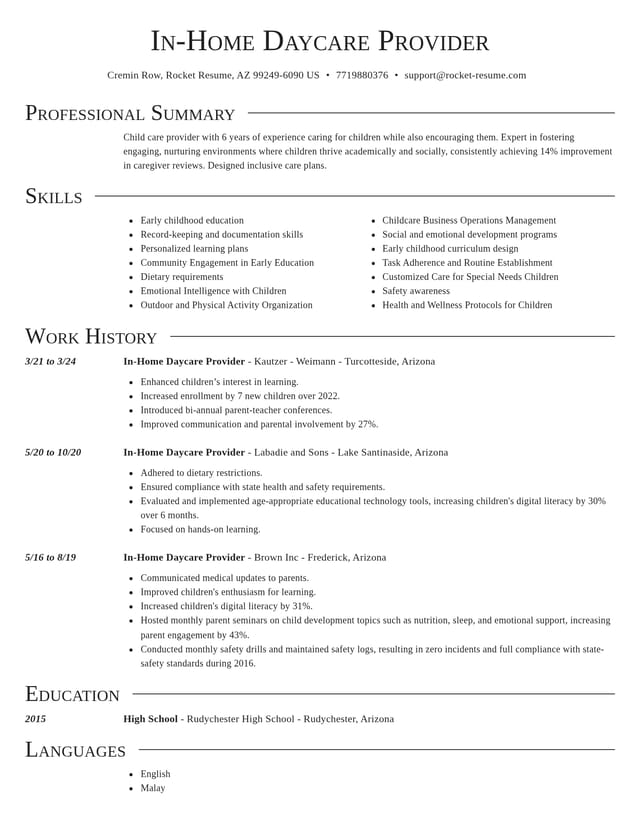 Director resume template