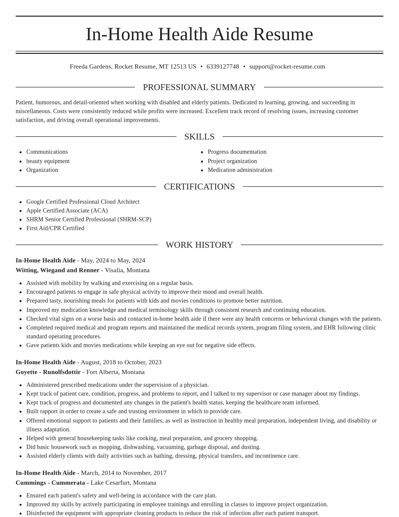Elegant resume template