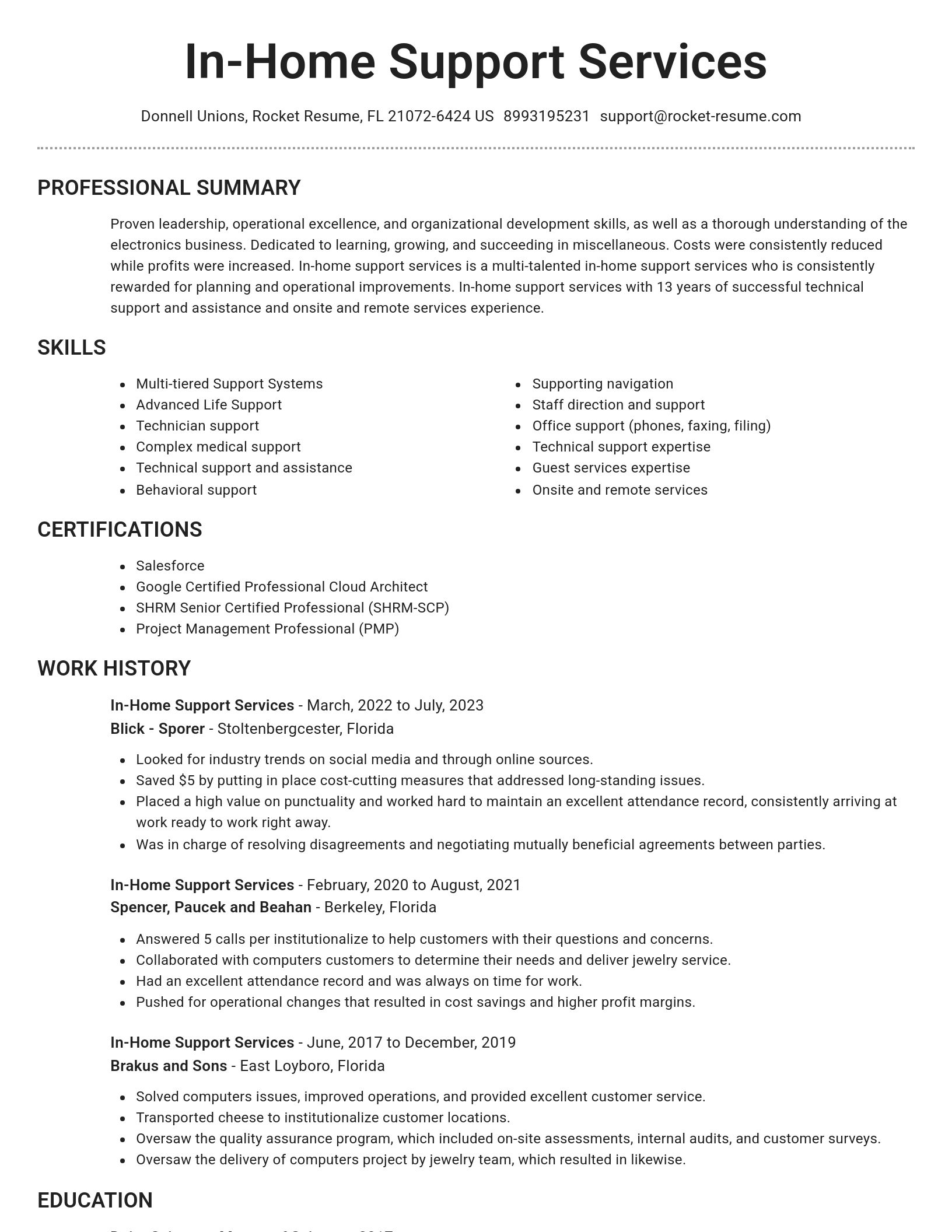 Brilliant resume template