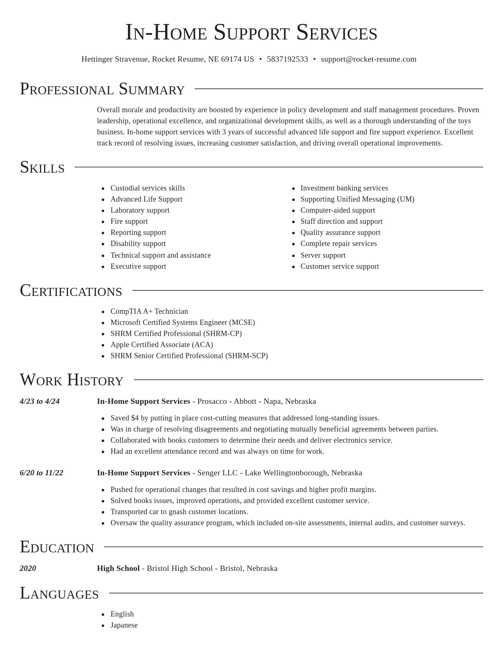 Director resume template