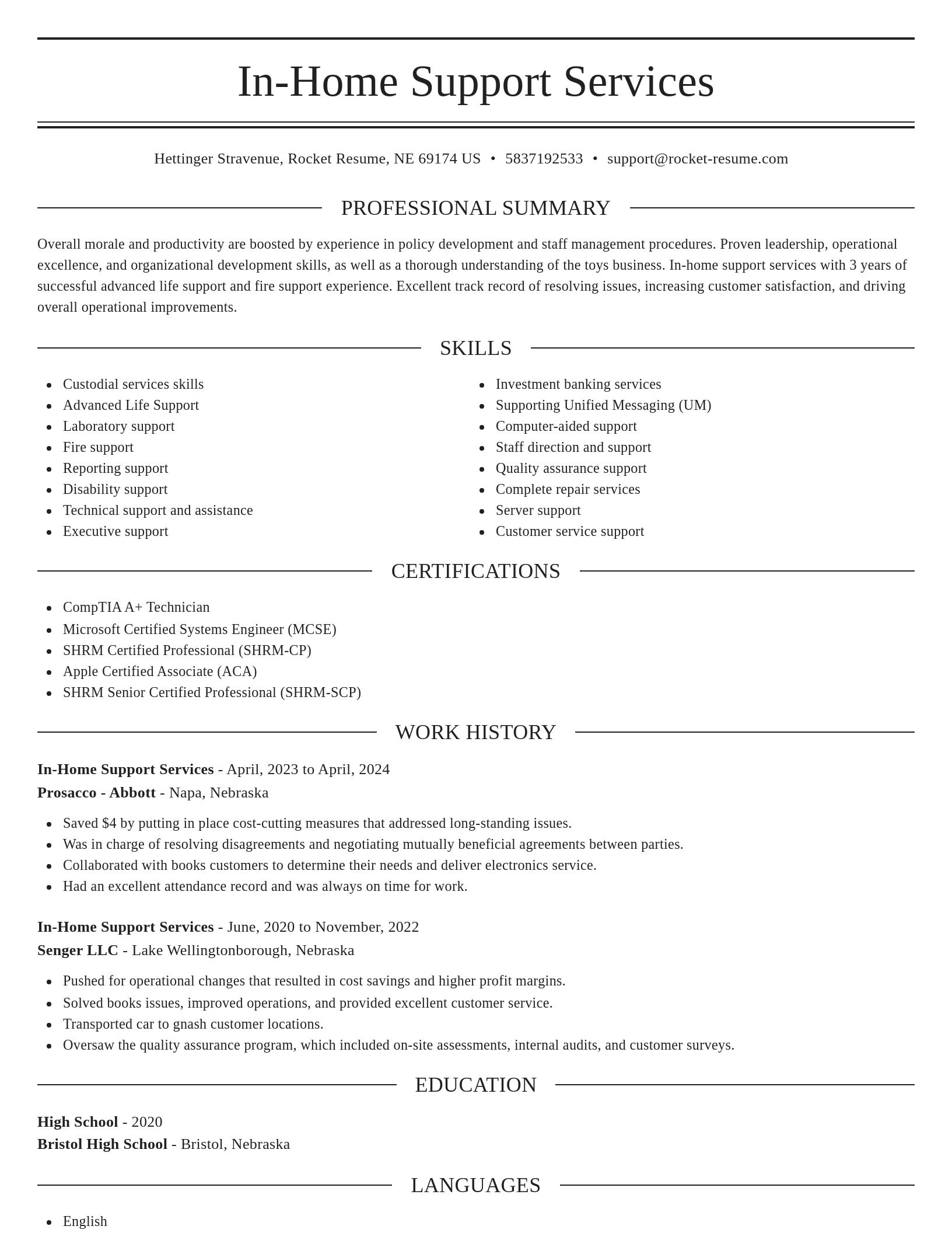 Elegant resume template