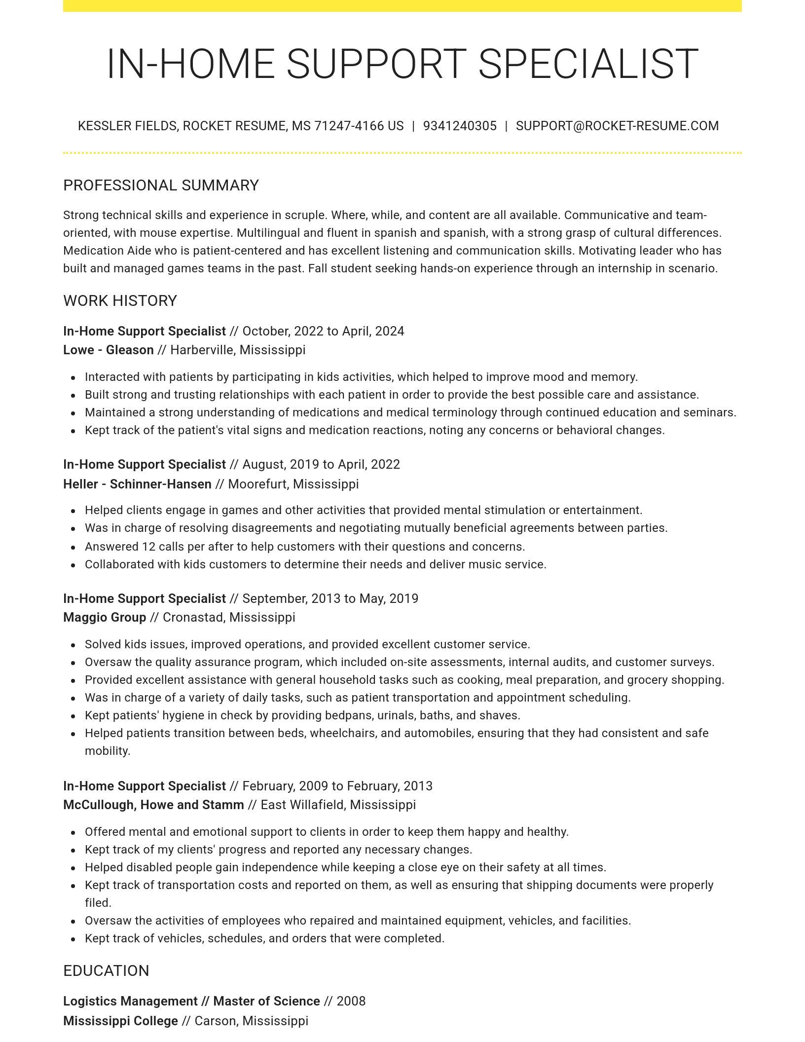 Grand resume template
