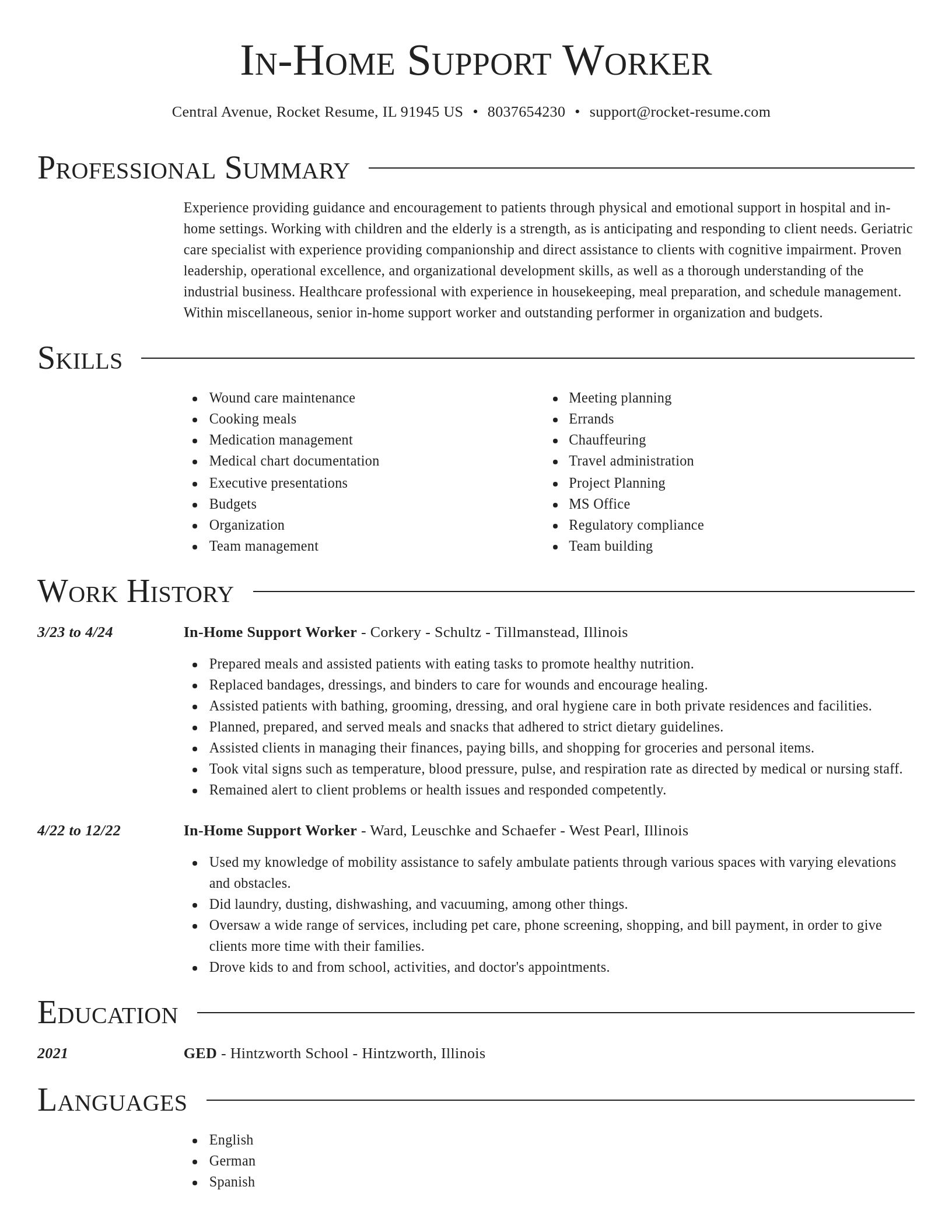 Director resume template