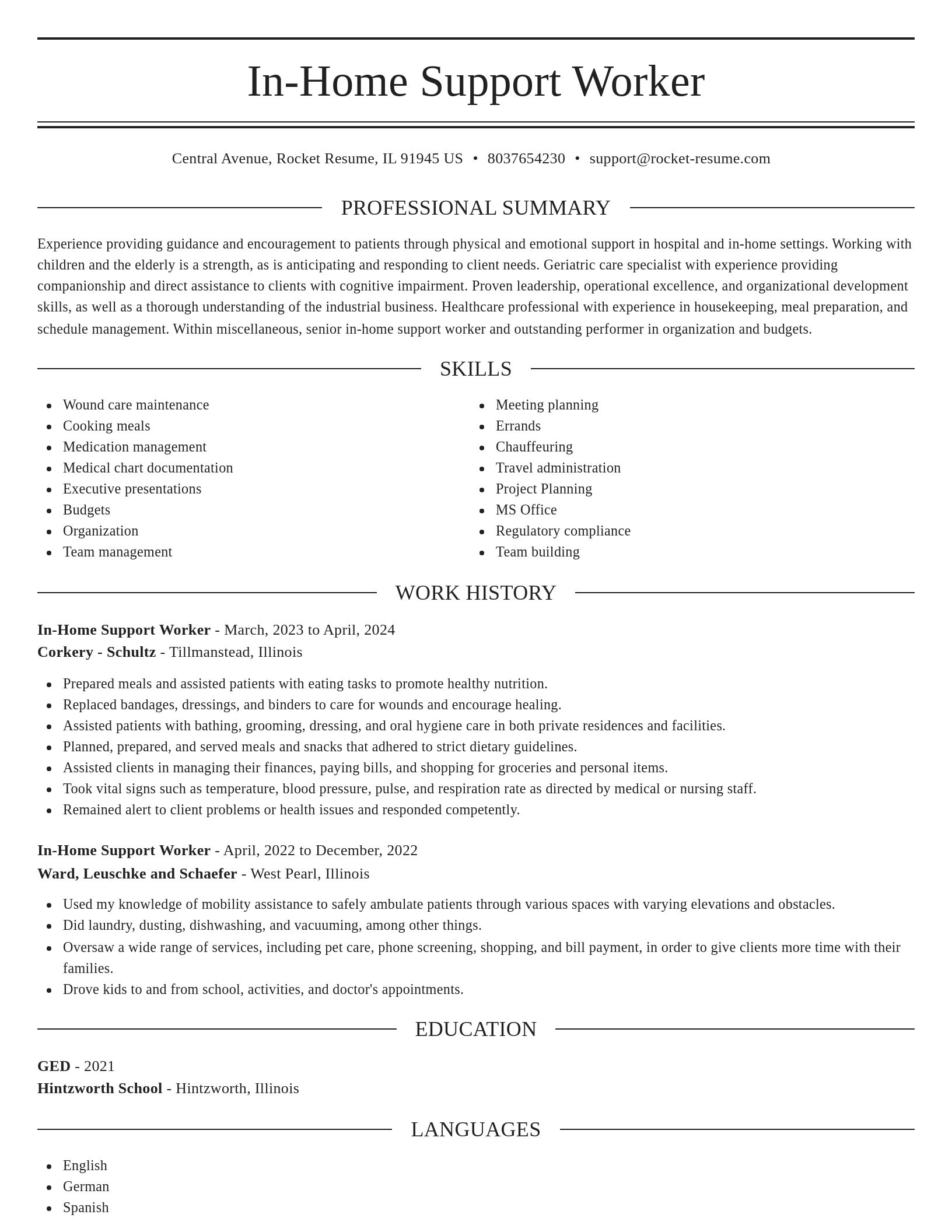 Elegant resume template