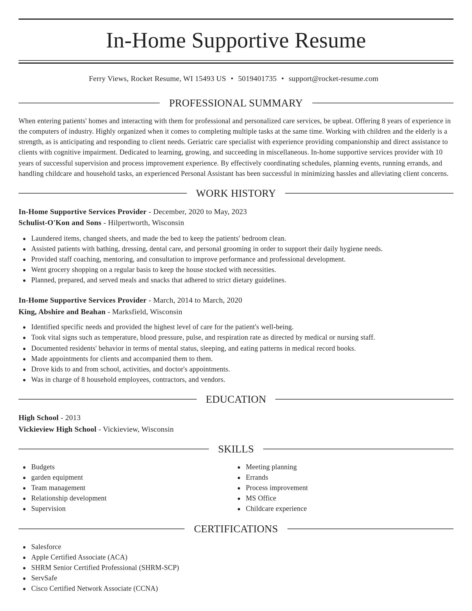 Elegant resume template