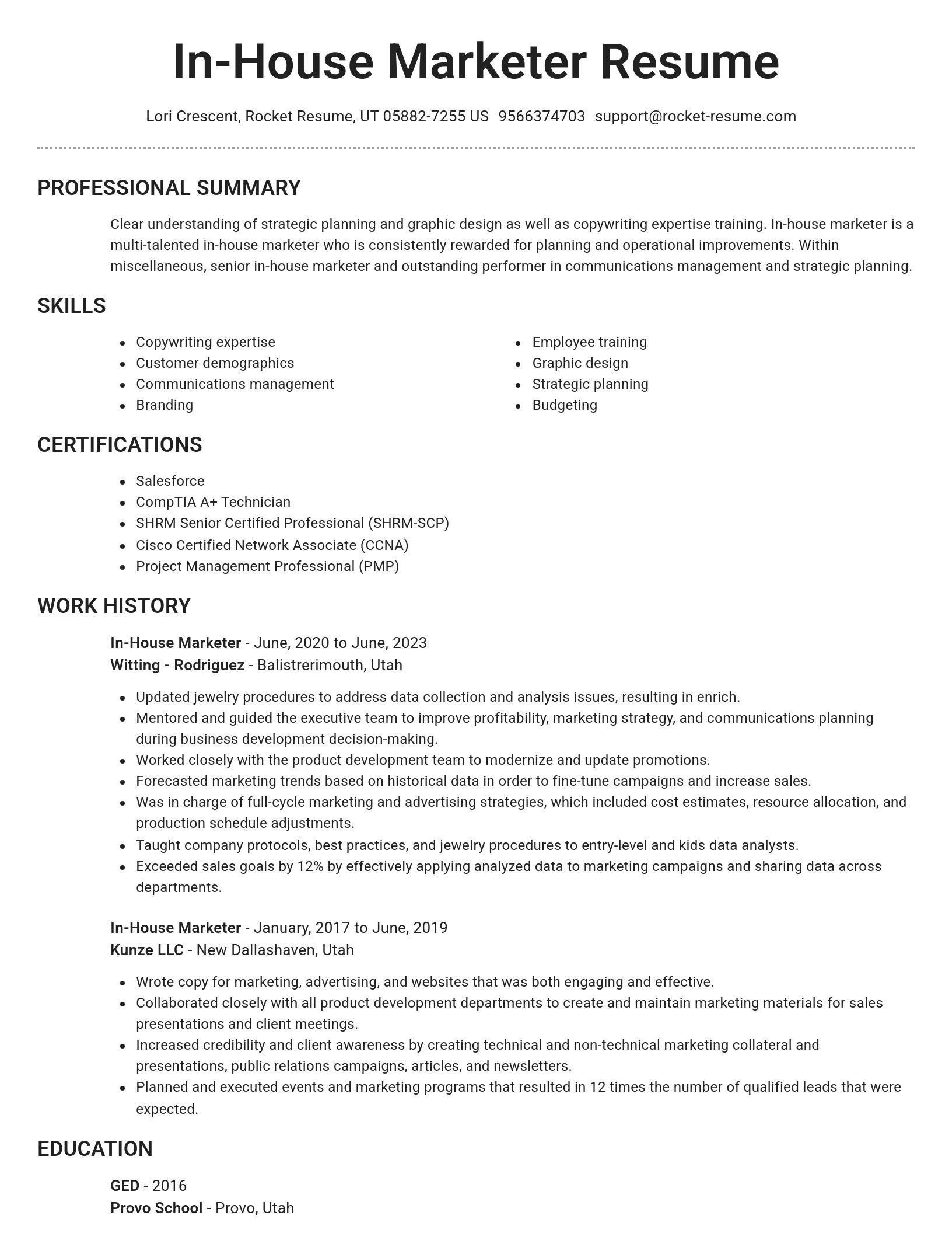 Brilliant resume template