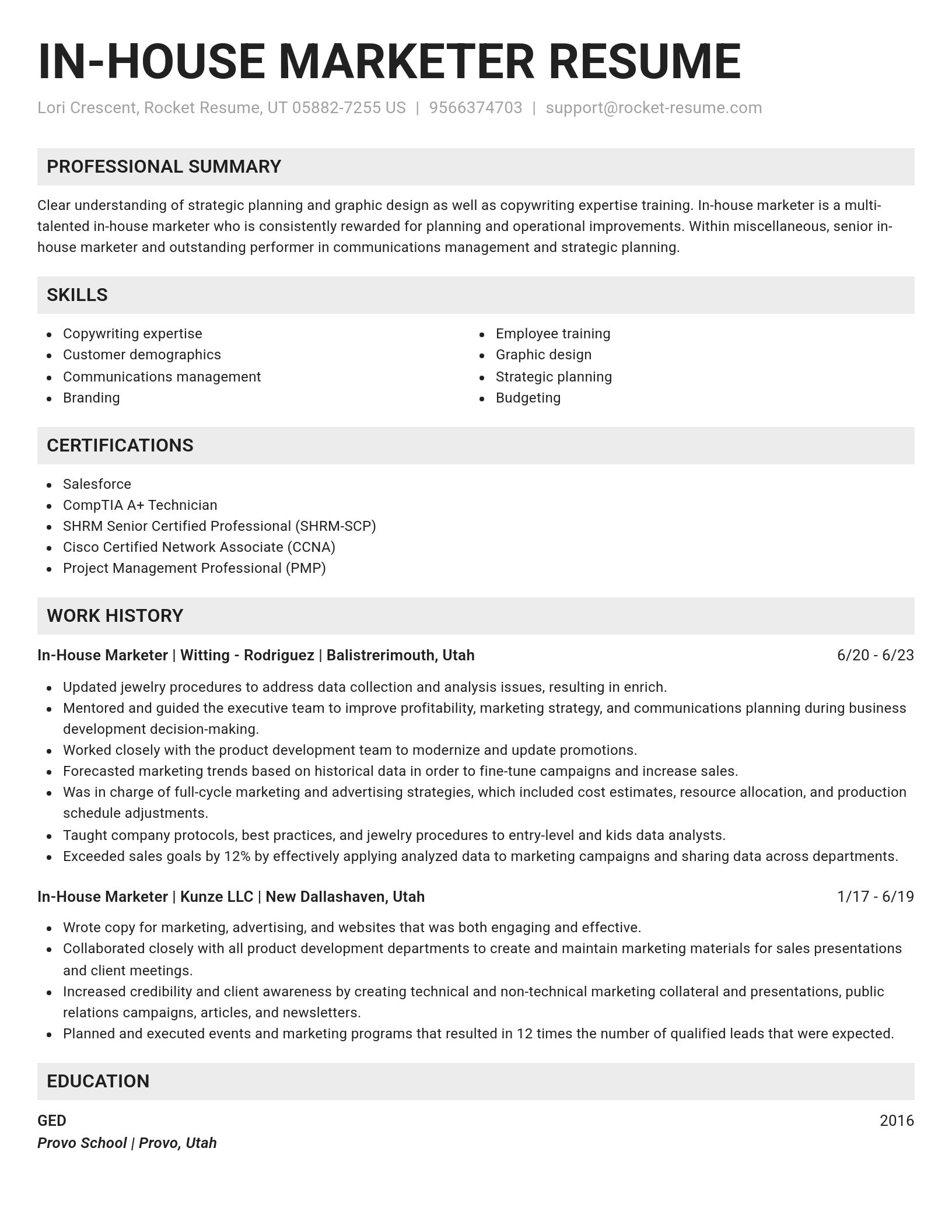 Genius resume template