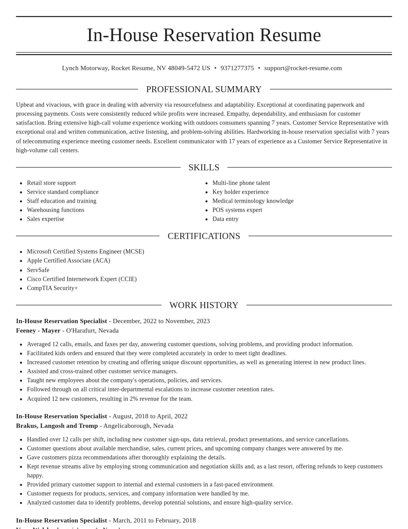 Elegant resume template