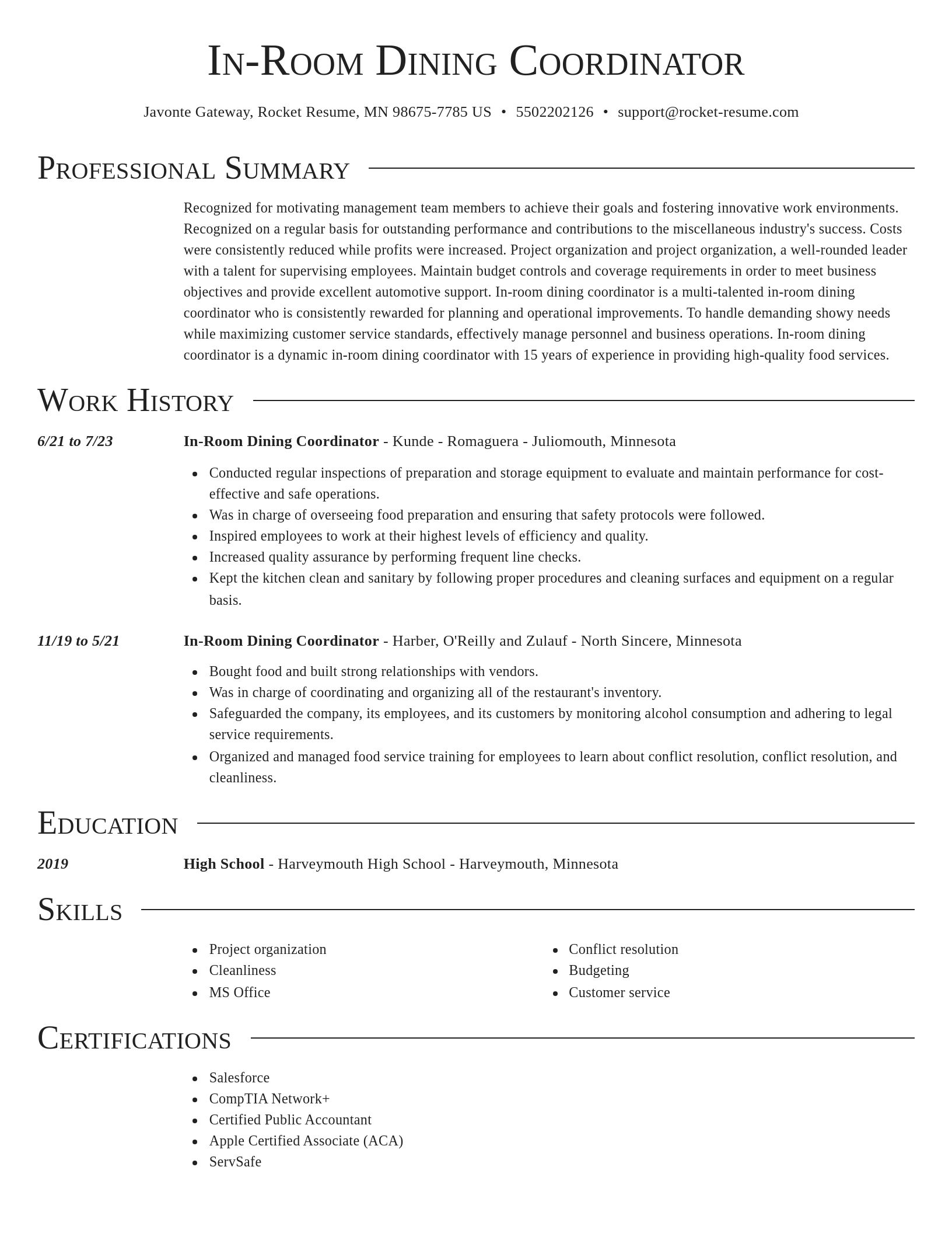 Director resume template