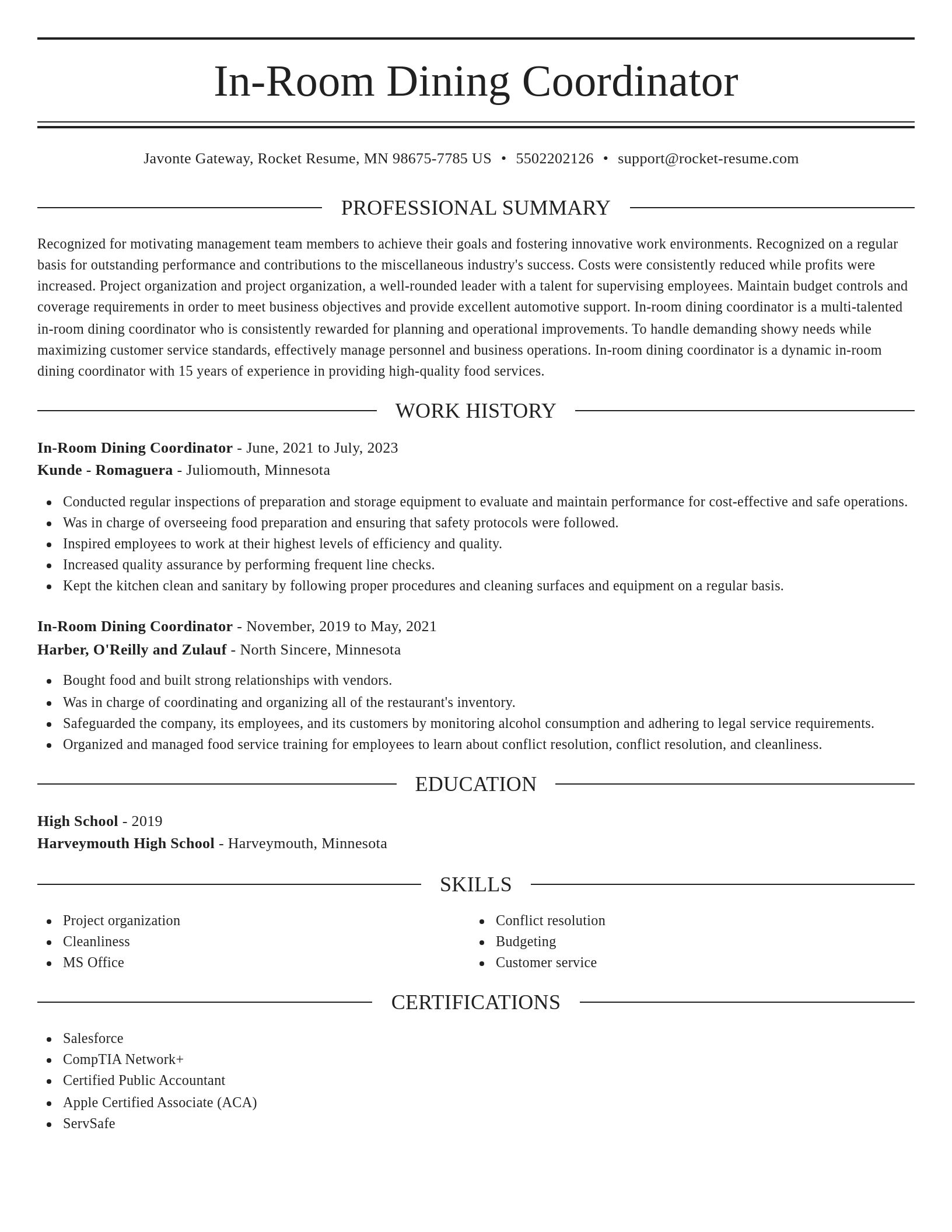 Elegant resume template