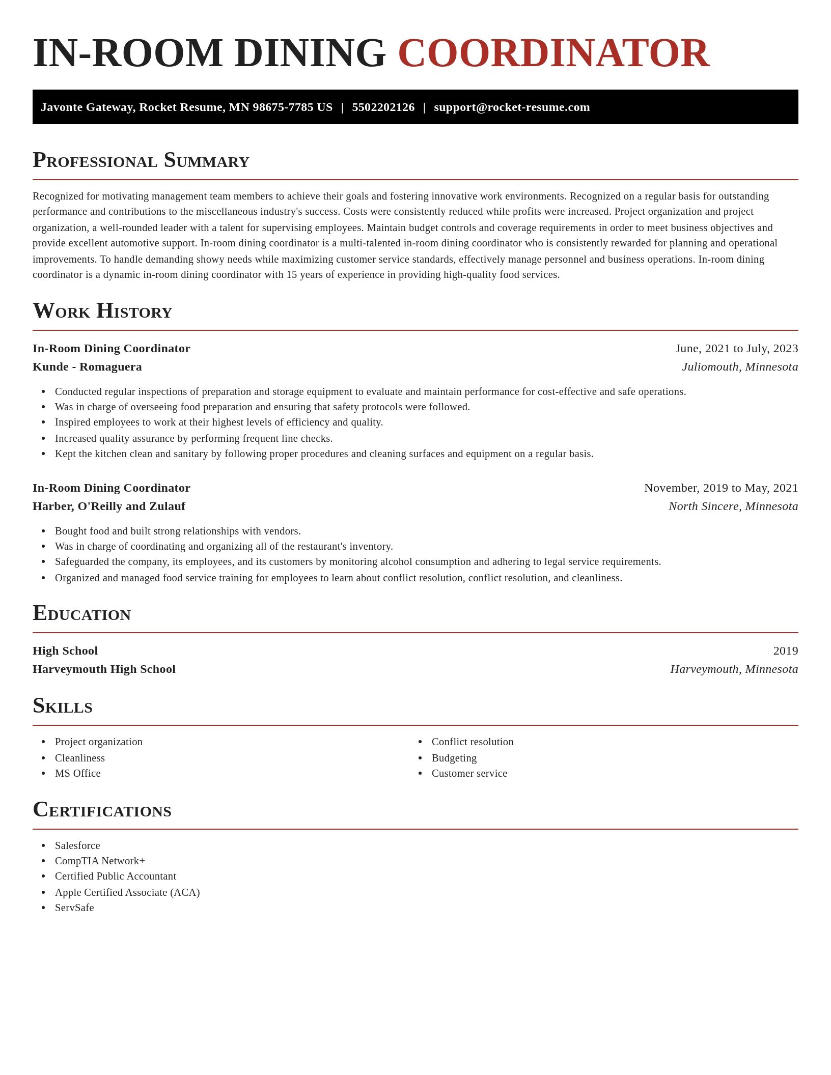 Exquisite resume template