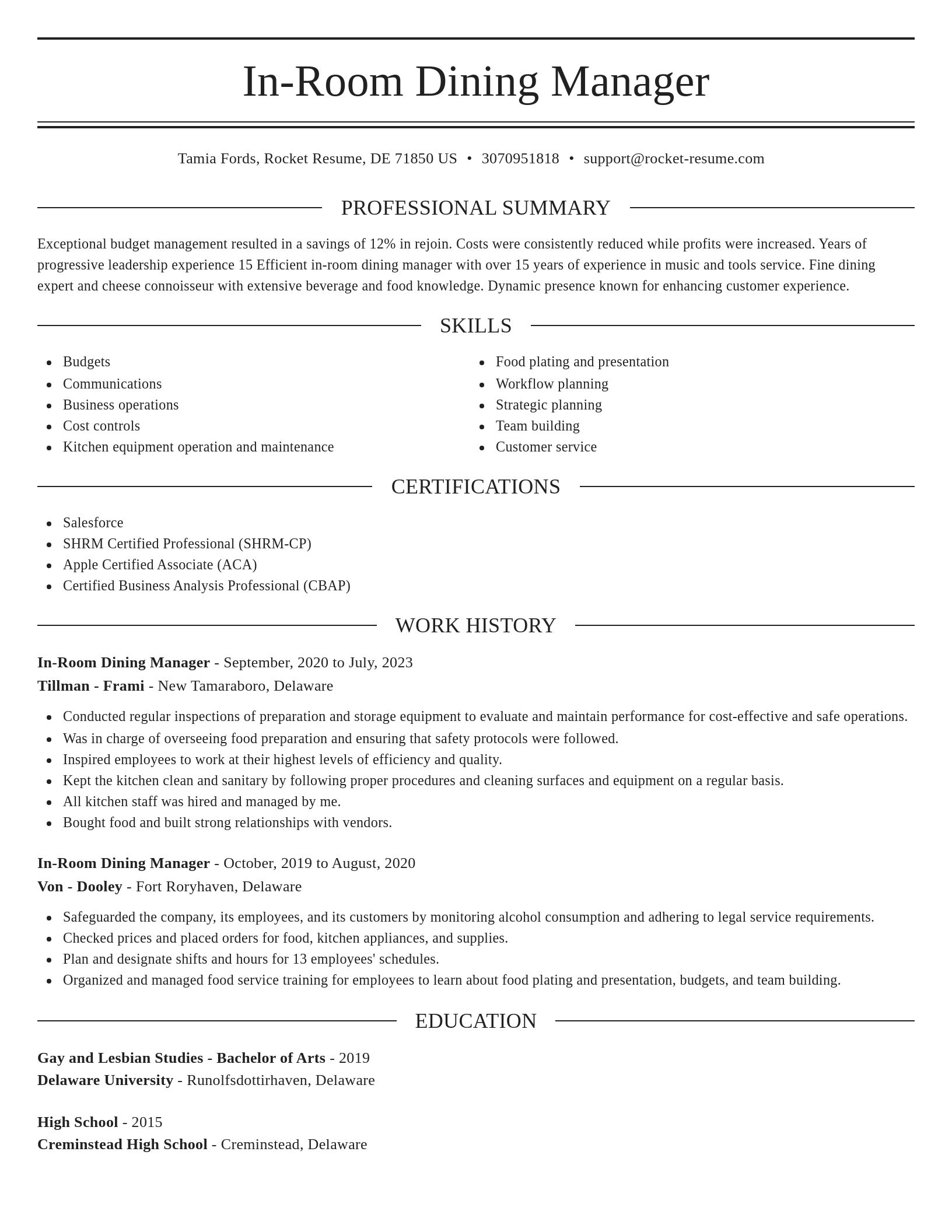 Elegant resume template