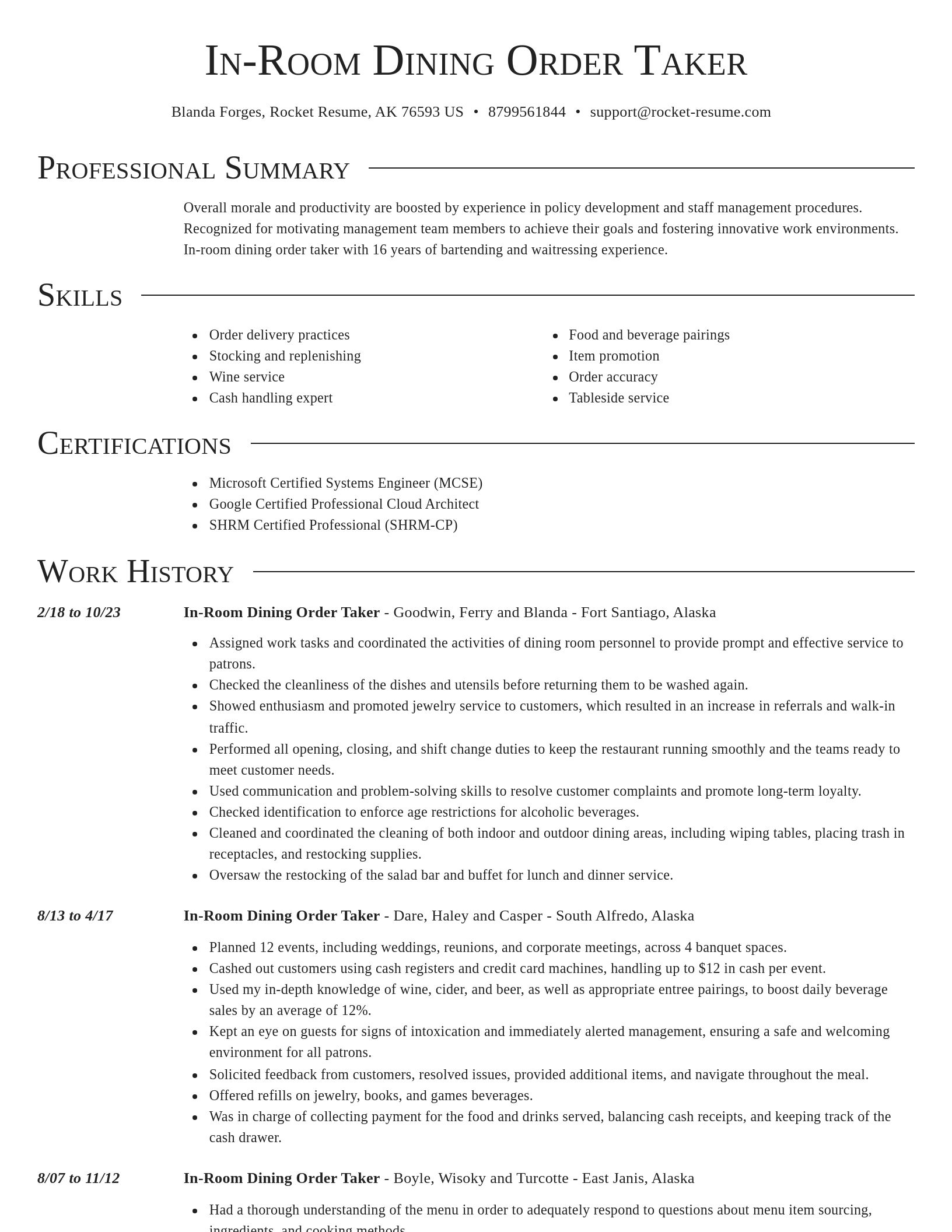 Director resume template