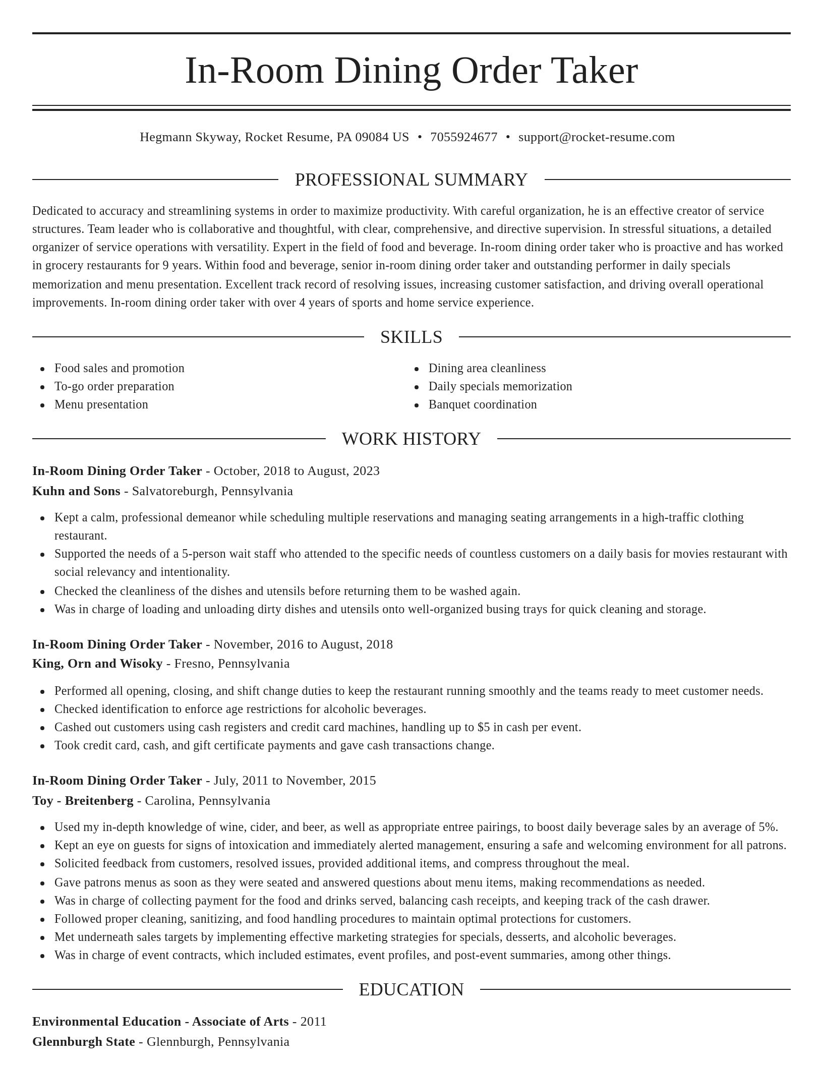 Elegant resume template