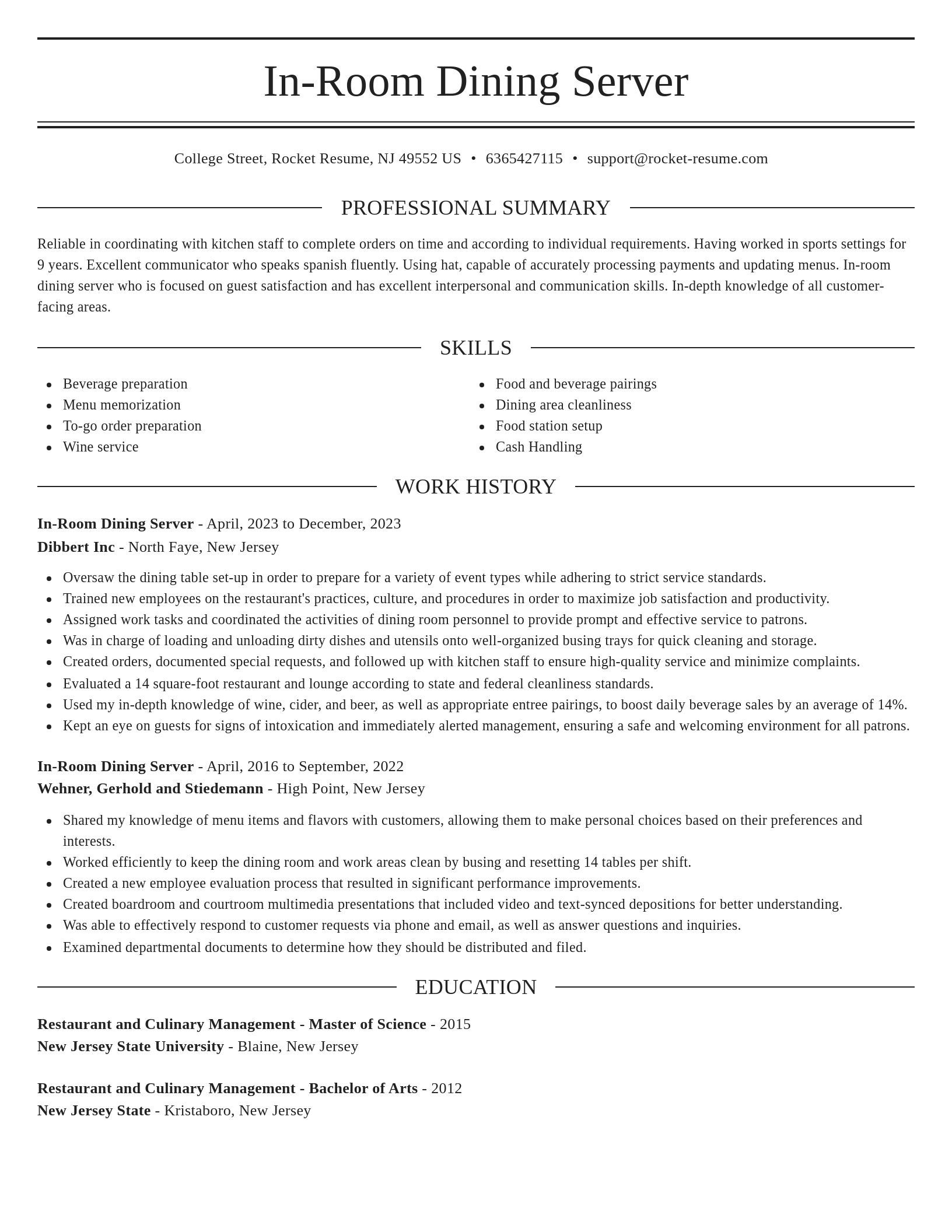Elegant resume template
