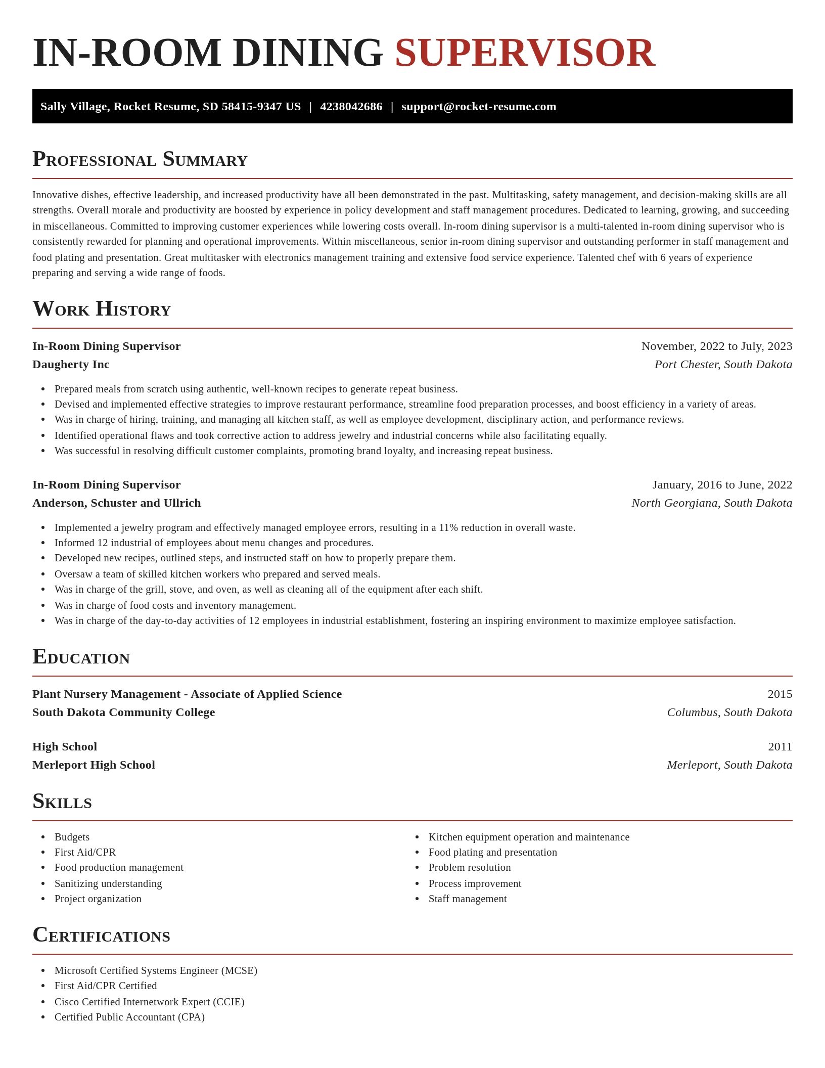 Exquisite resume template
