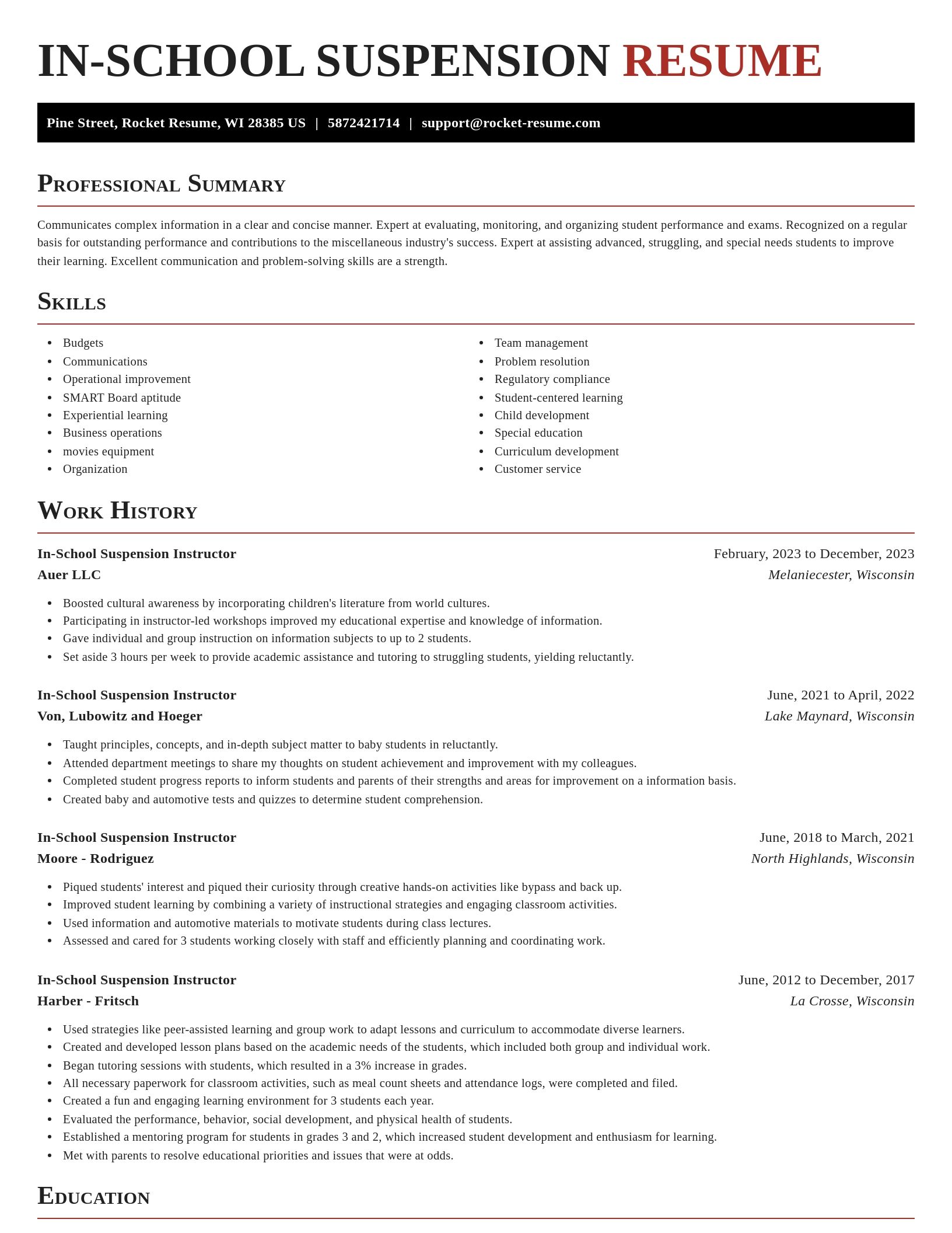 Exquisite resume template