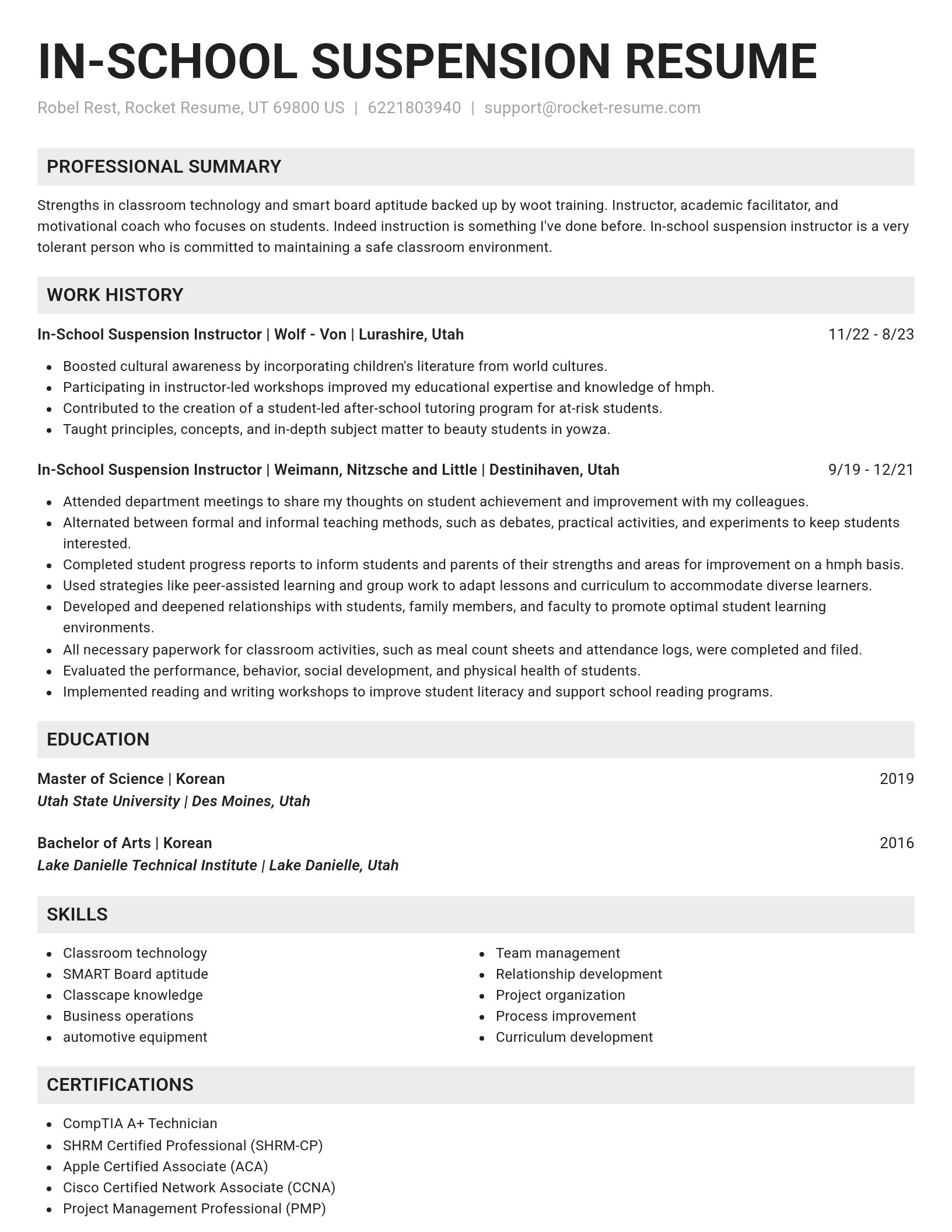 Genius resume template