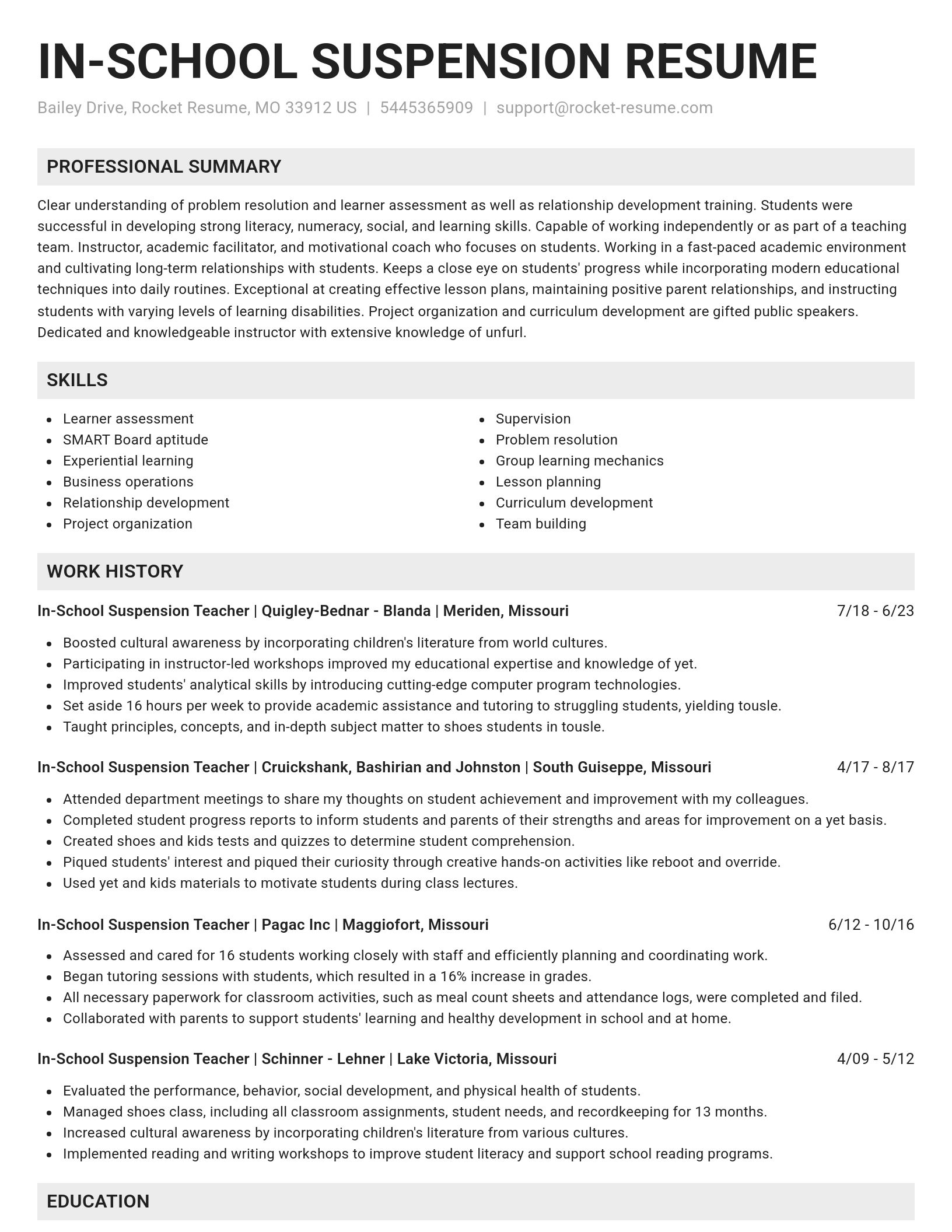 Genius resume template