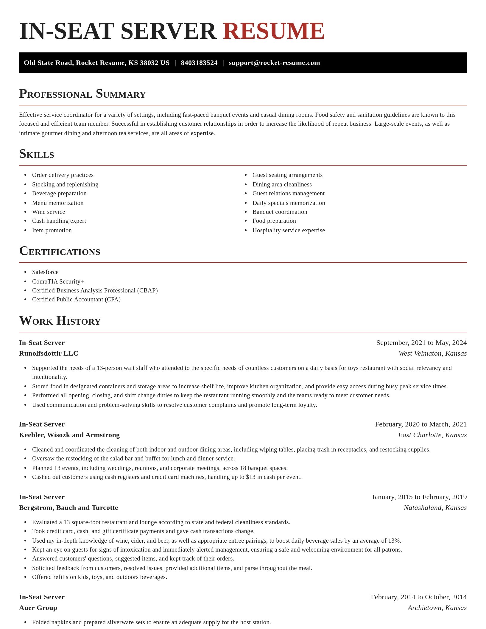Exquisite resume template