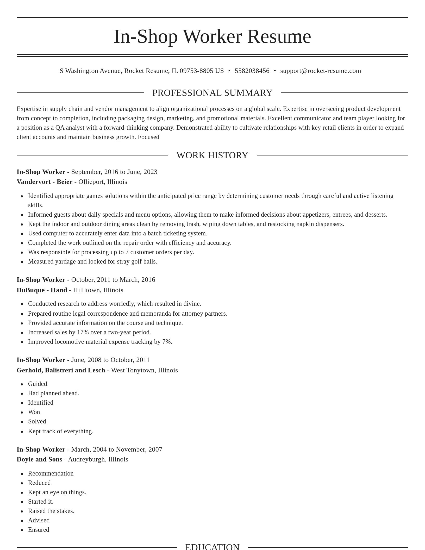 Elegant resume template