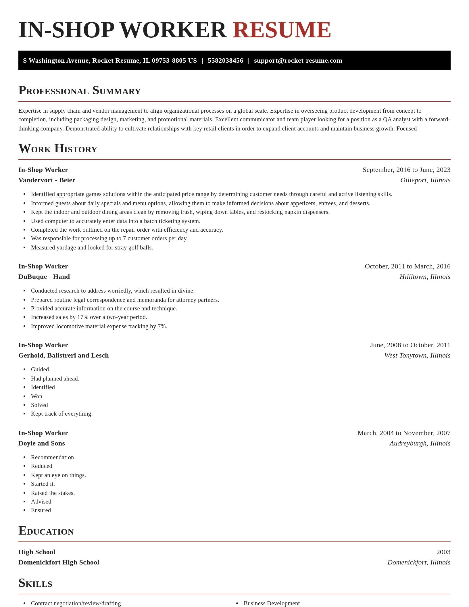 Exquisite resume template