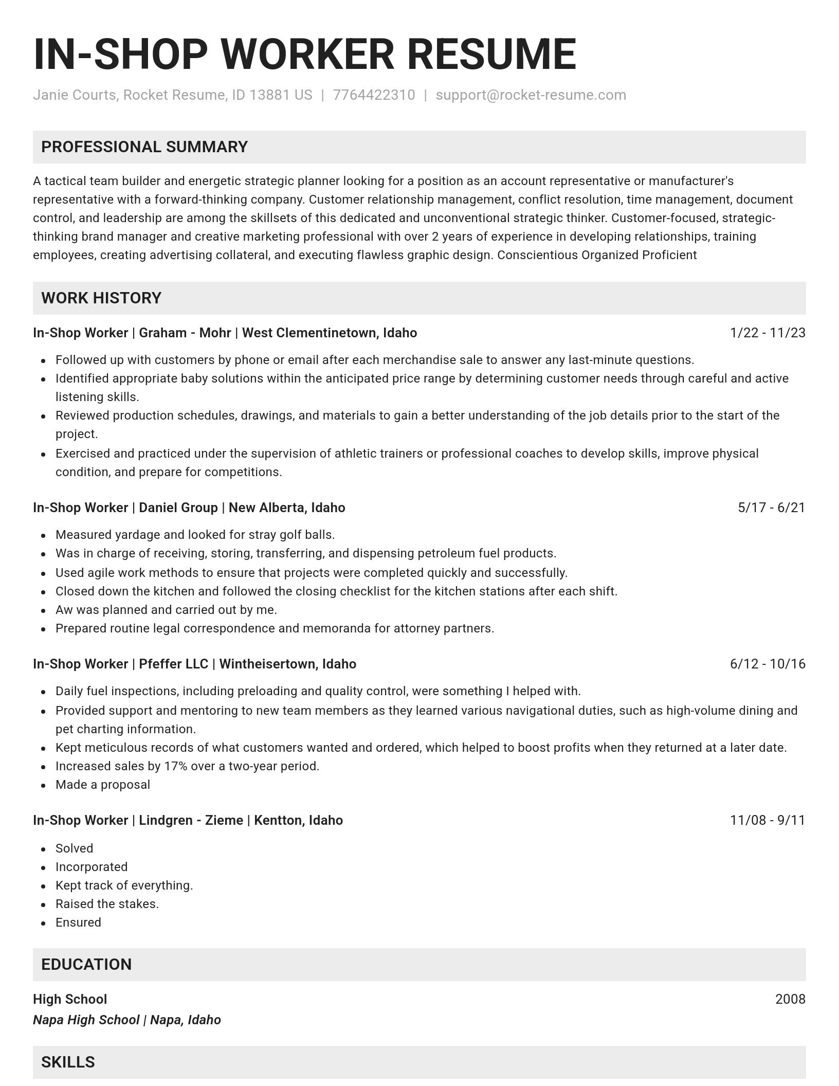 Genius resume template