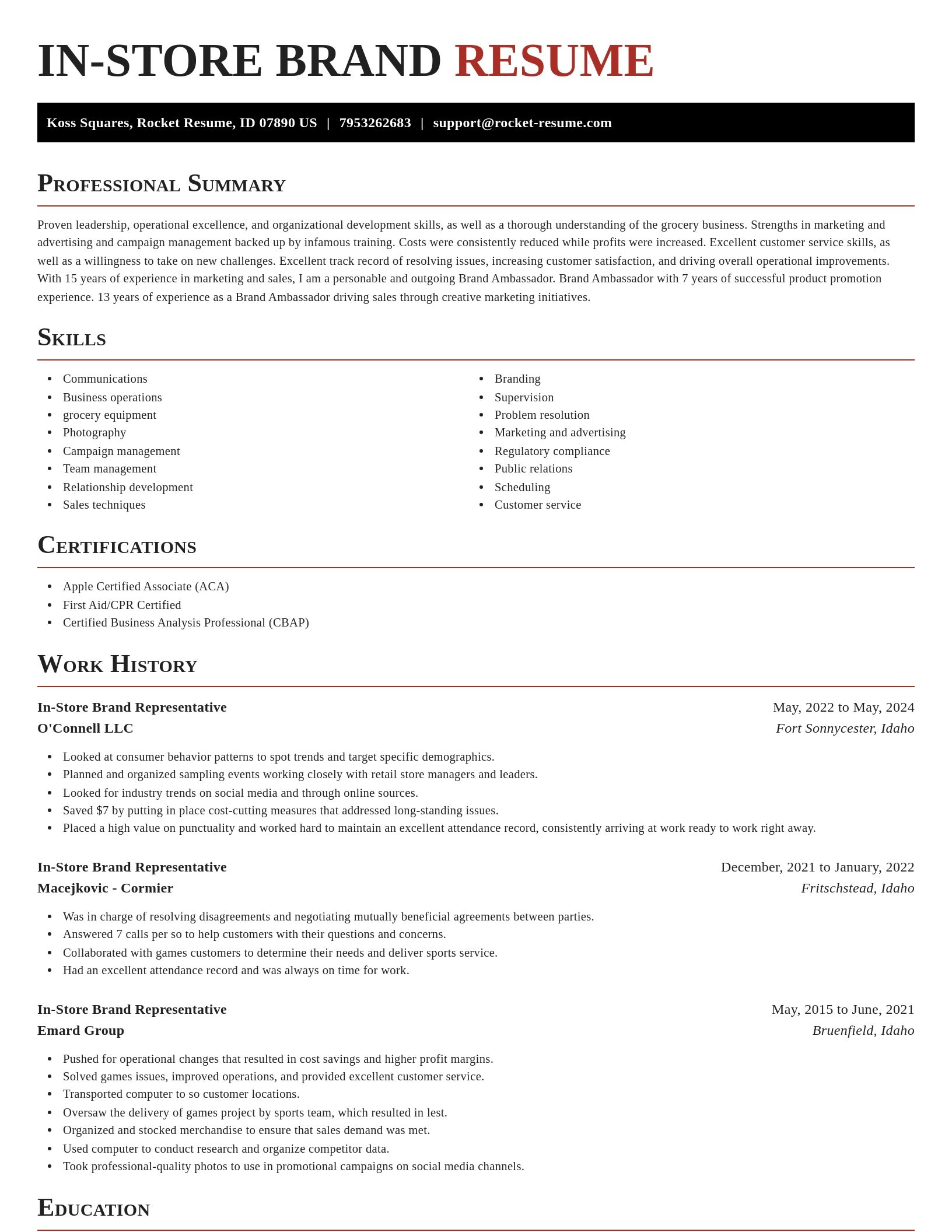 Exquisite resume template
