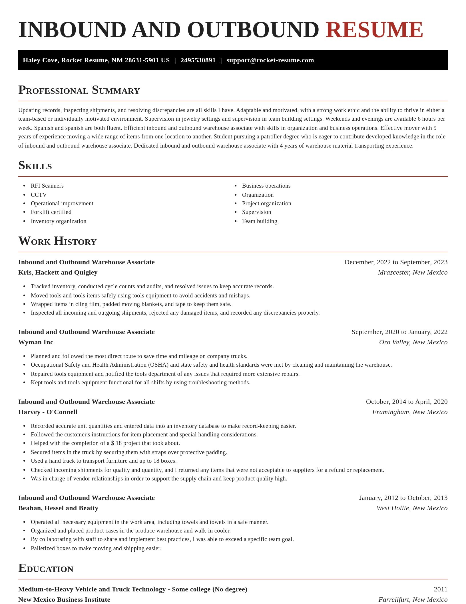 Exquisite resume template