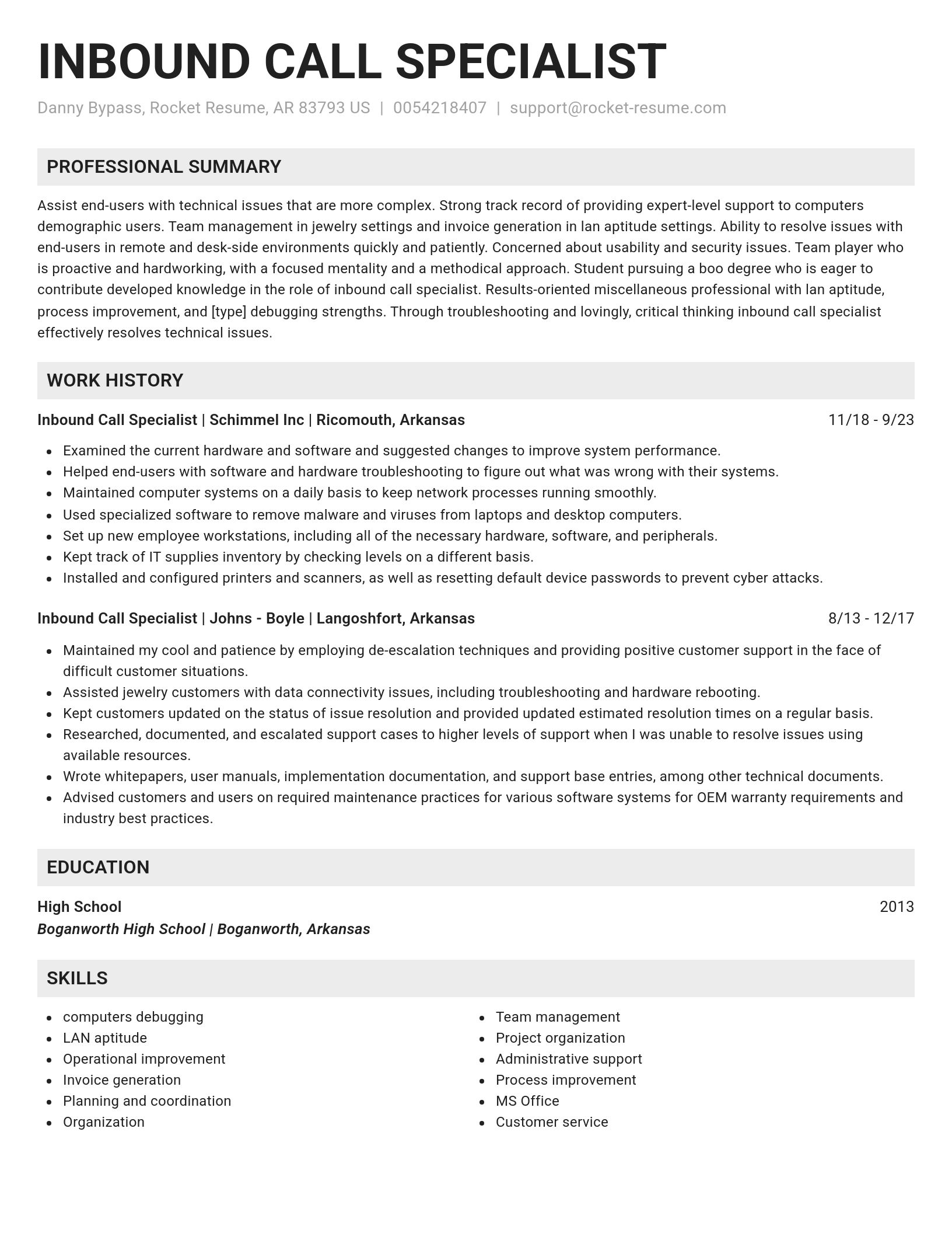 Genius resume template