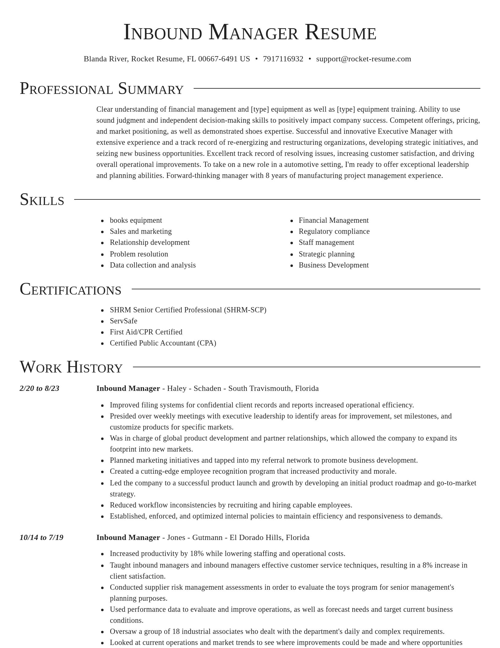 Director resume template