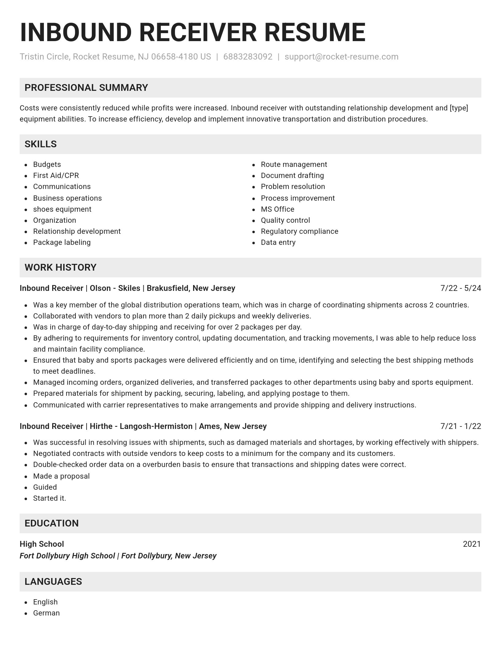 Genius resume template