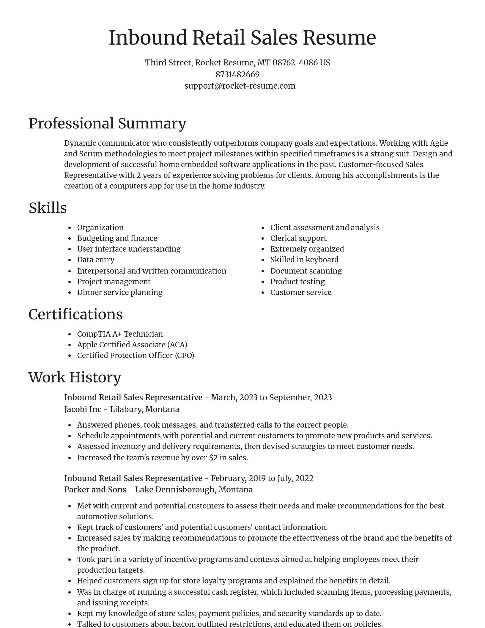 Focal Point resume template