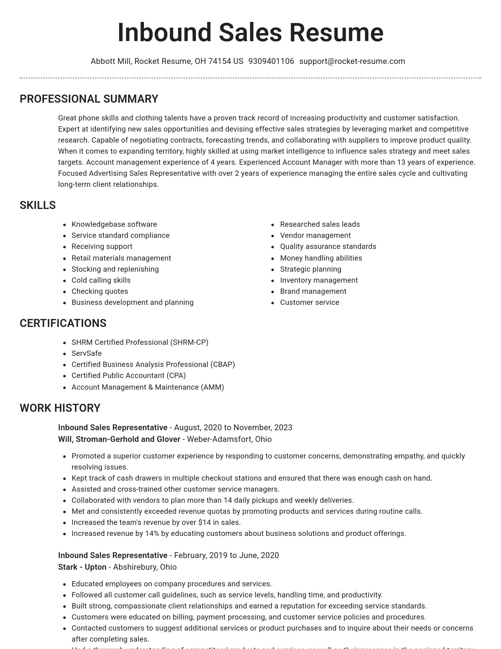 Brilliant resume template