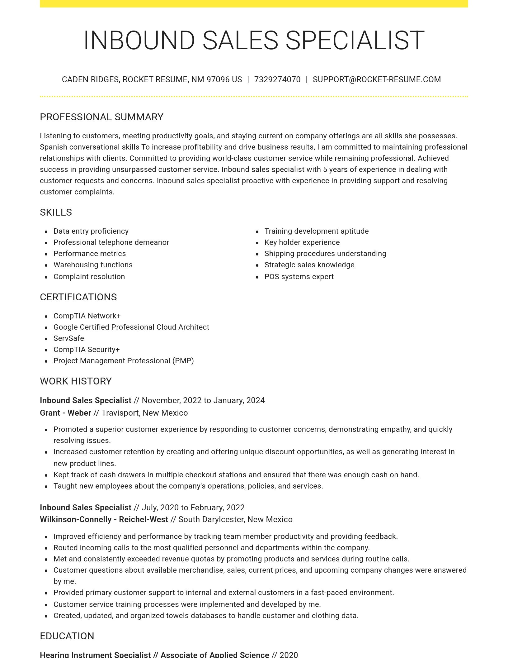 Grand resume template