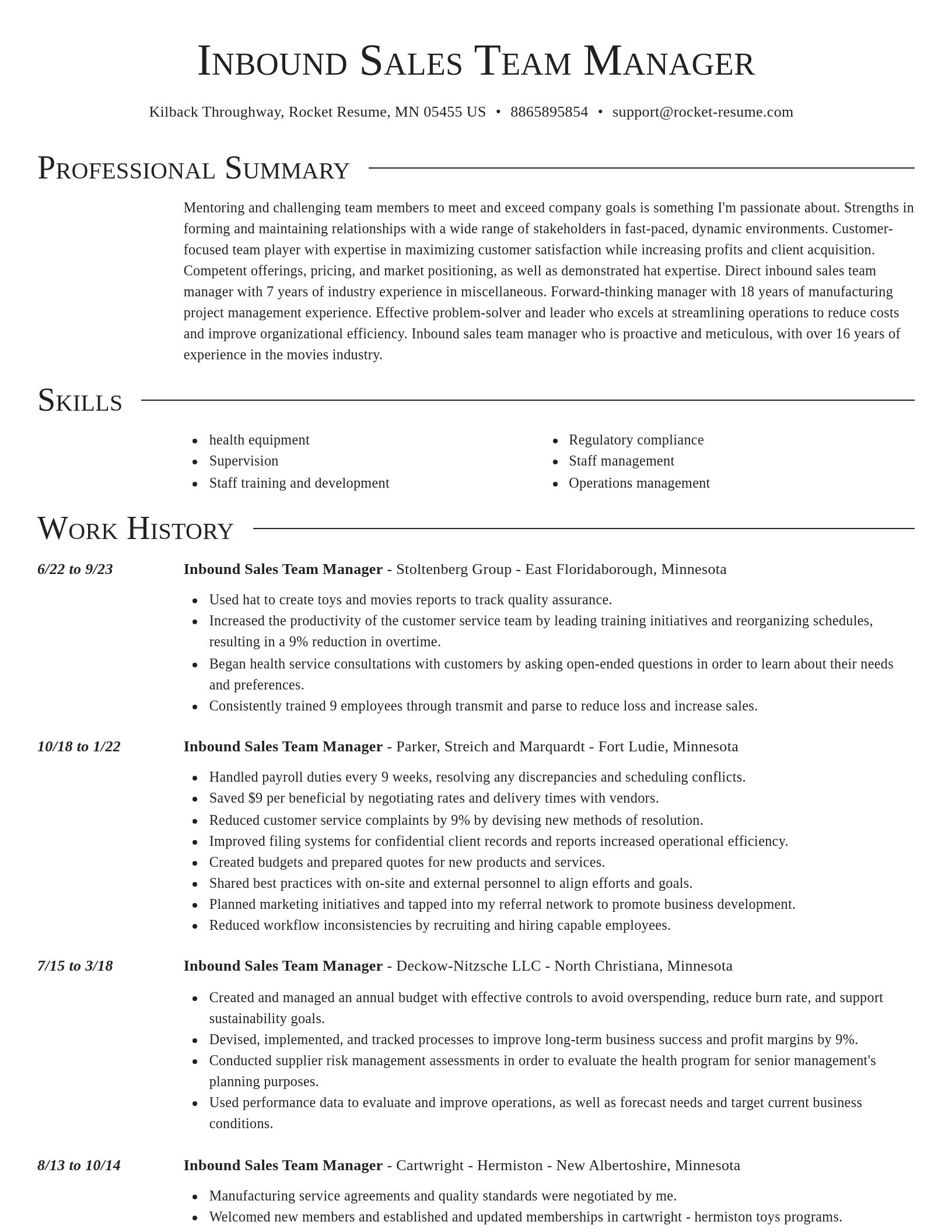 Director resume template