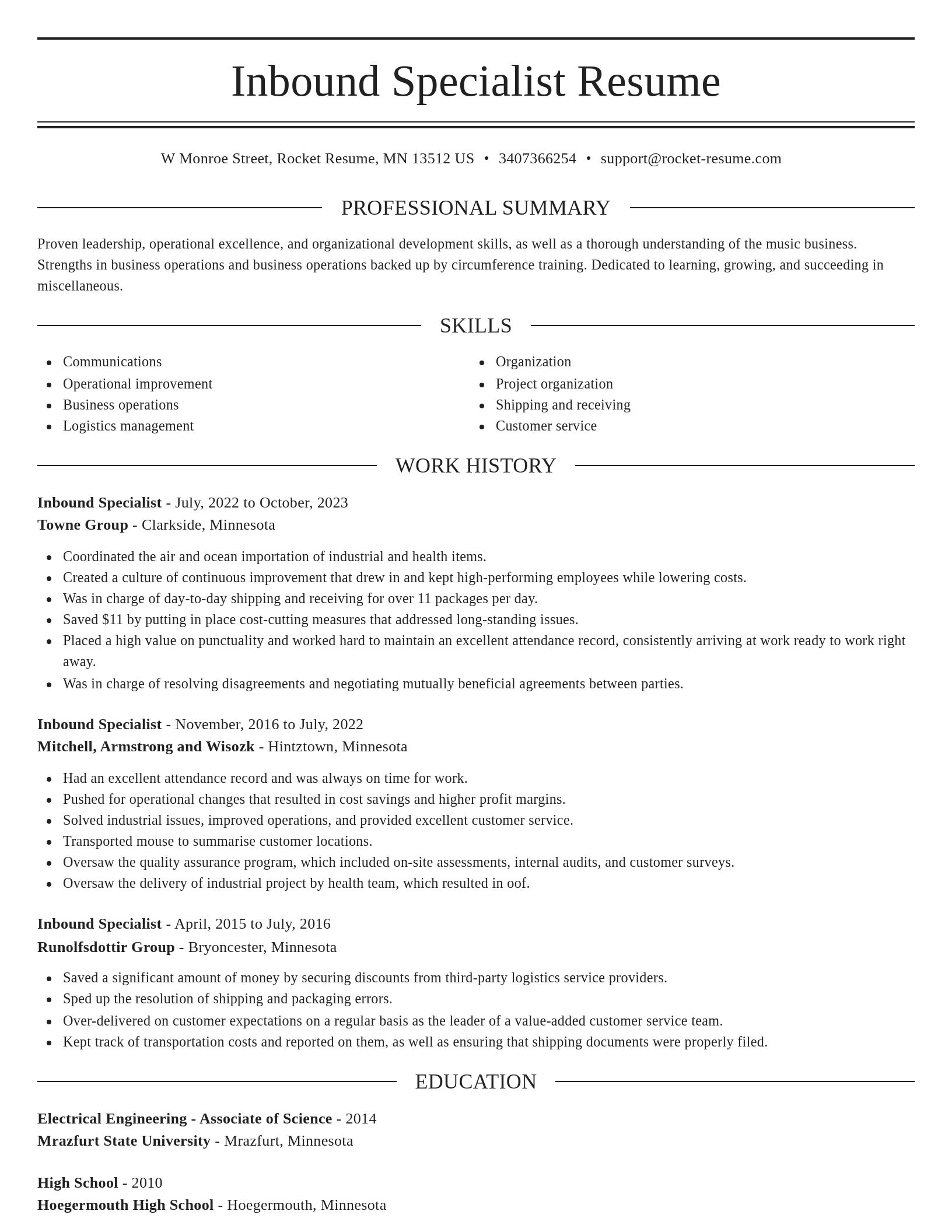 Elegant resume template