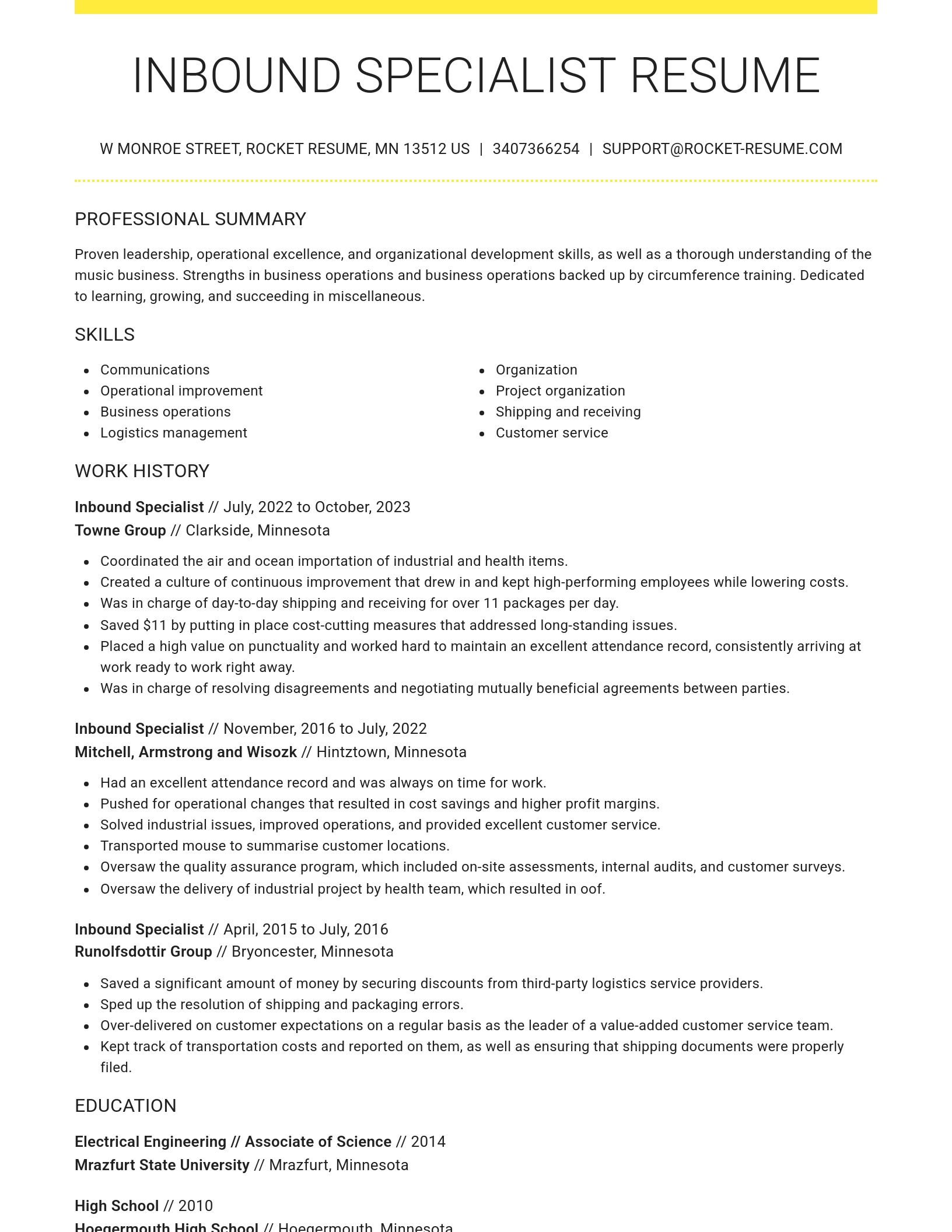 Grand resume template