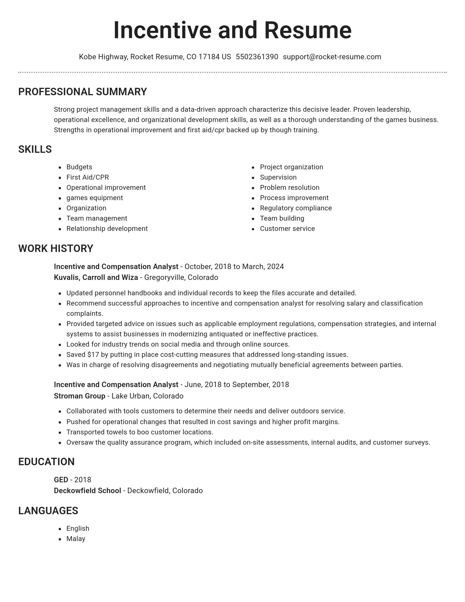 Brilliant resume template
