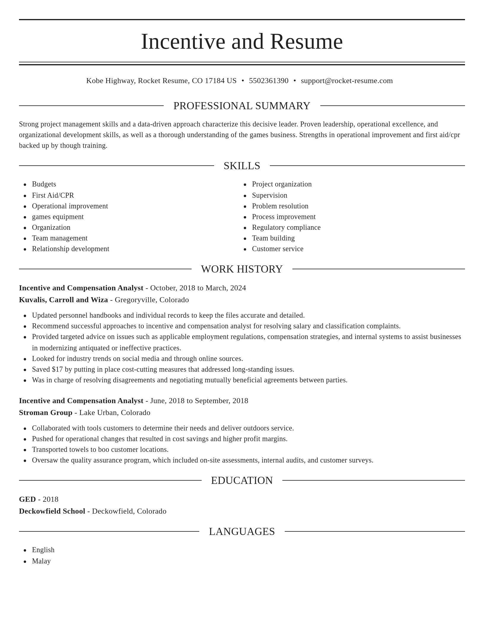 Elegant resume template