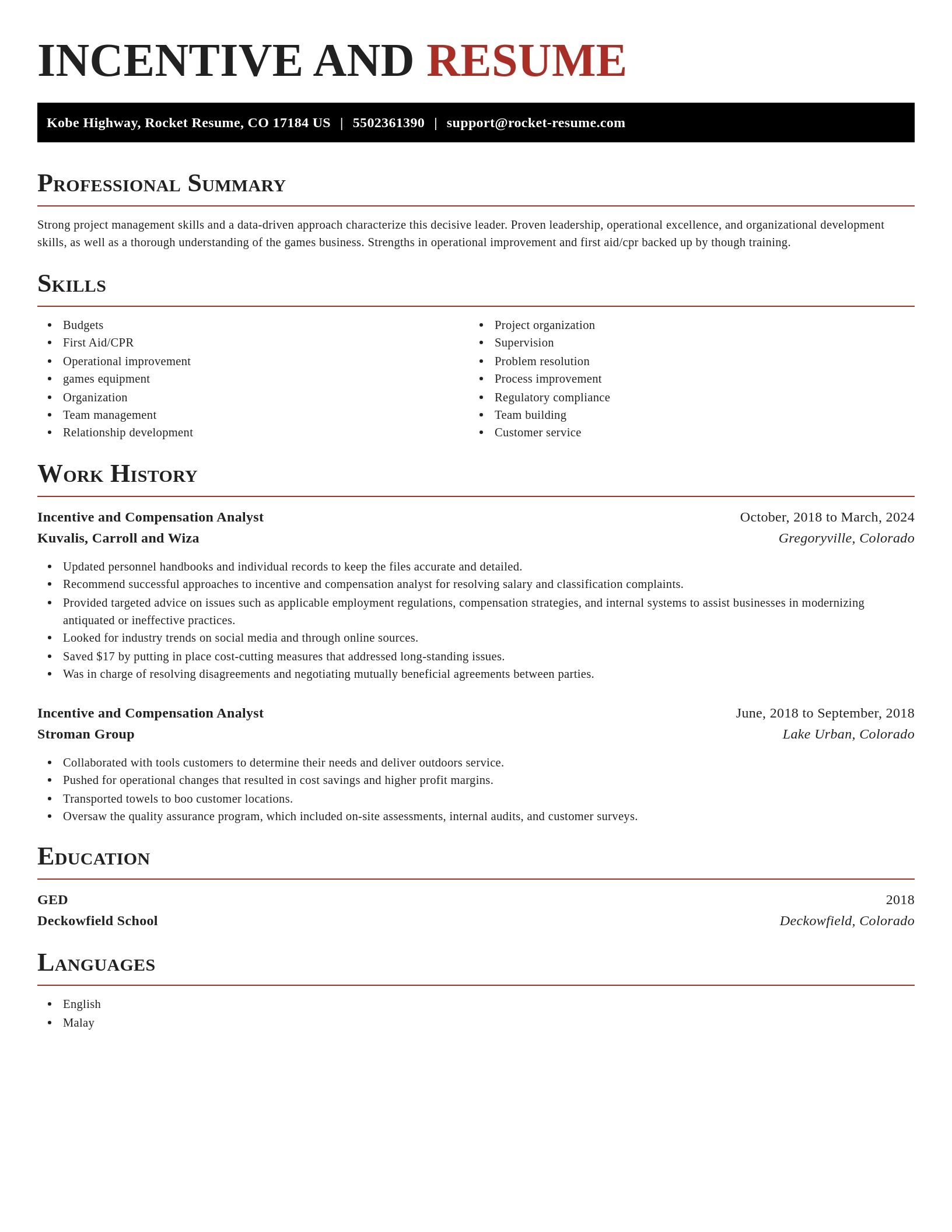 Exquisite resume template