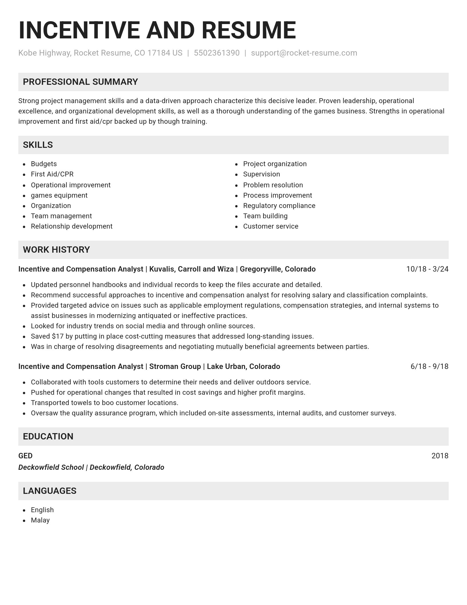 Genius resume template