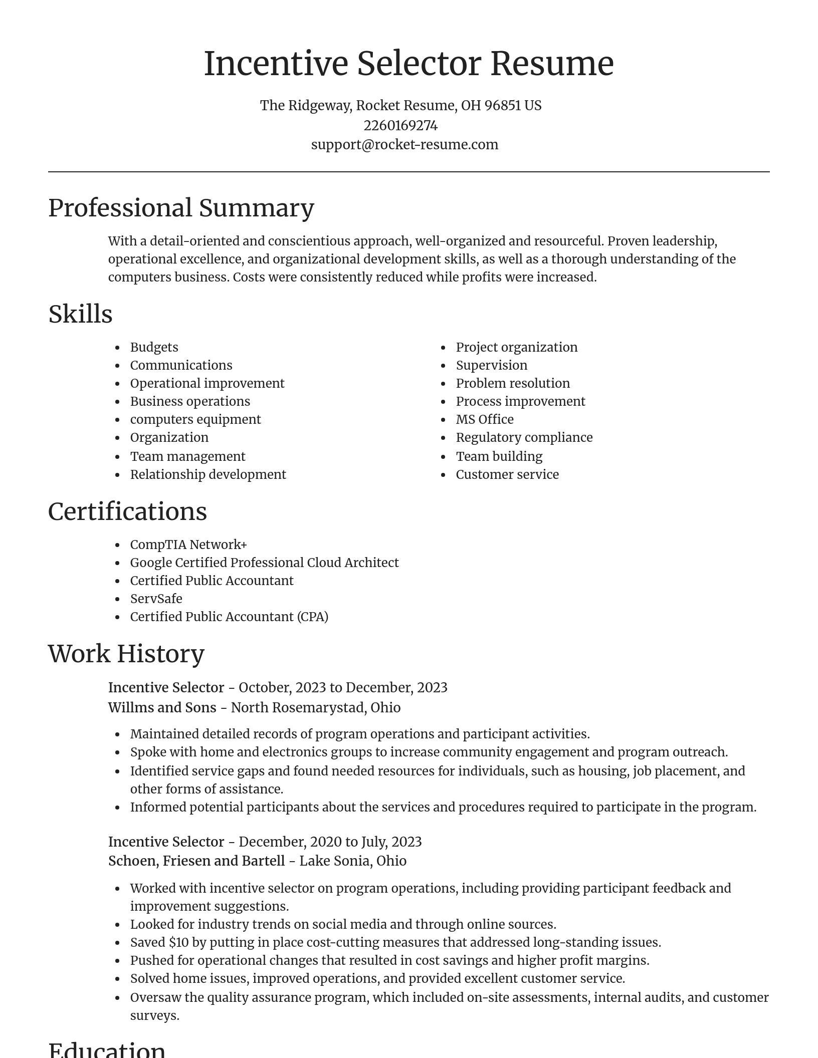 Focal Point resume template