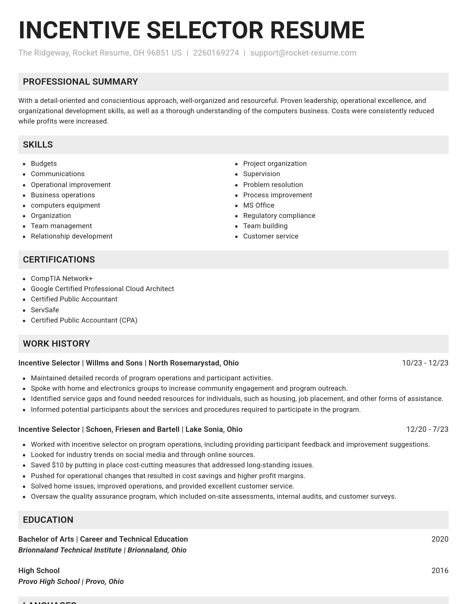 Genius resume template