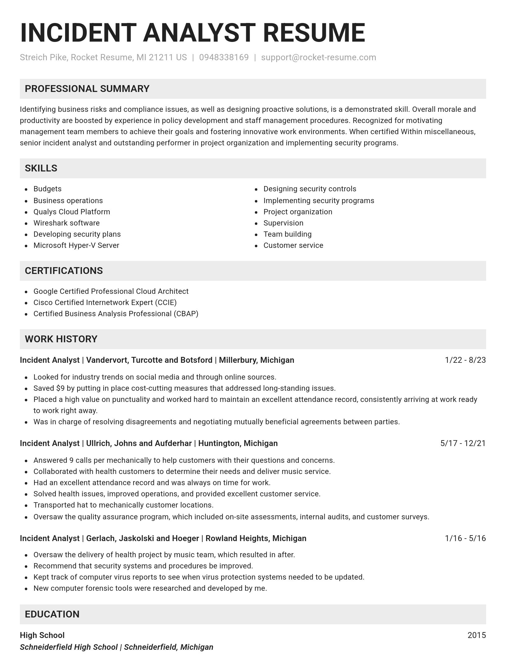 Genius resume template