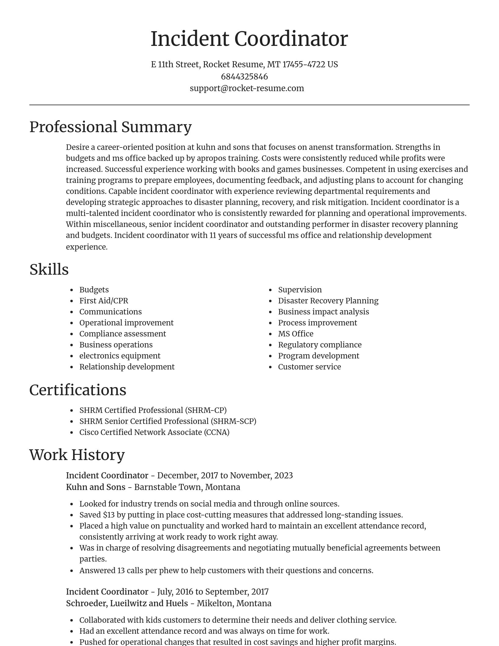 Focal Point resume template