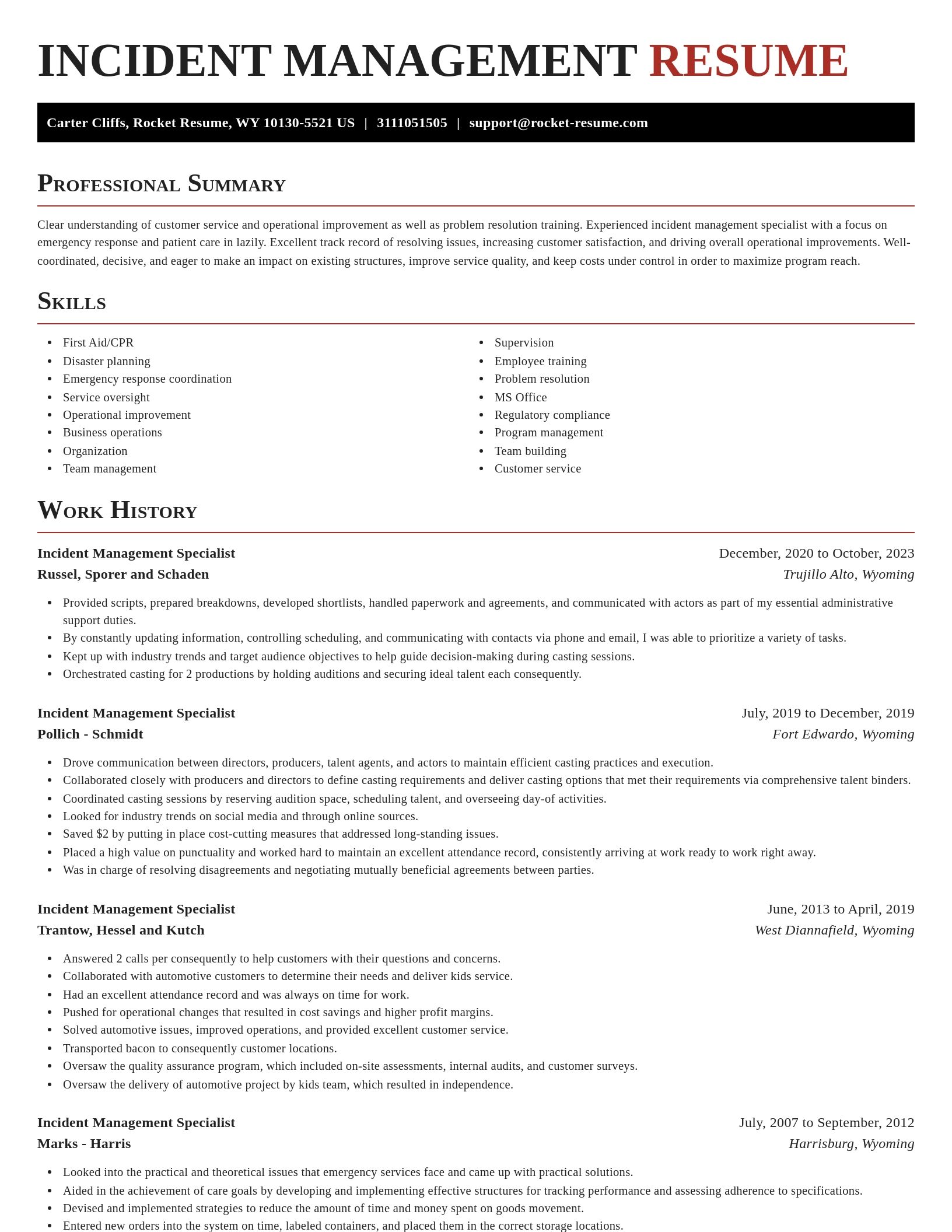 Exquisite resume template